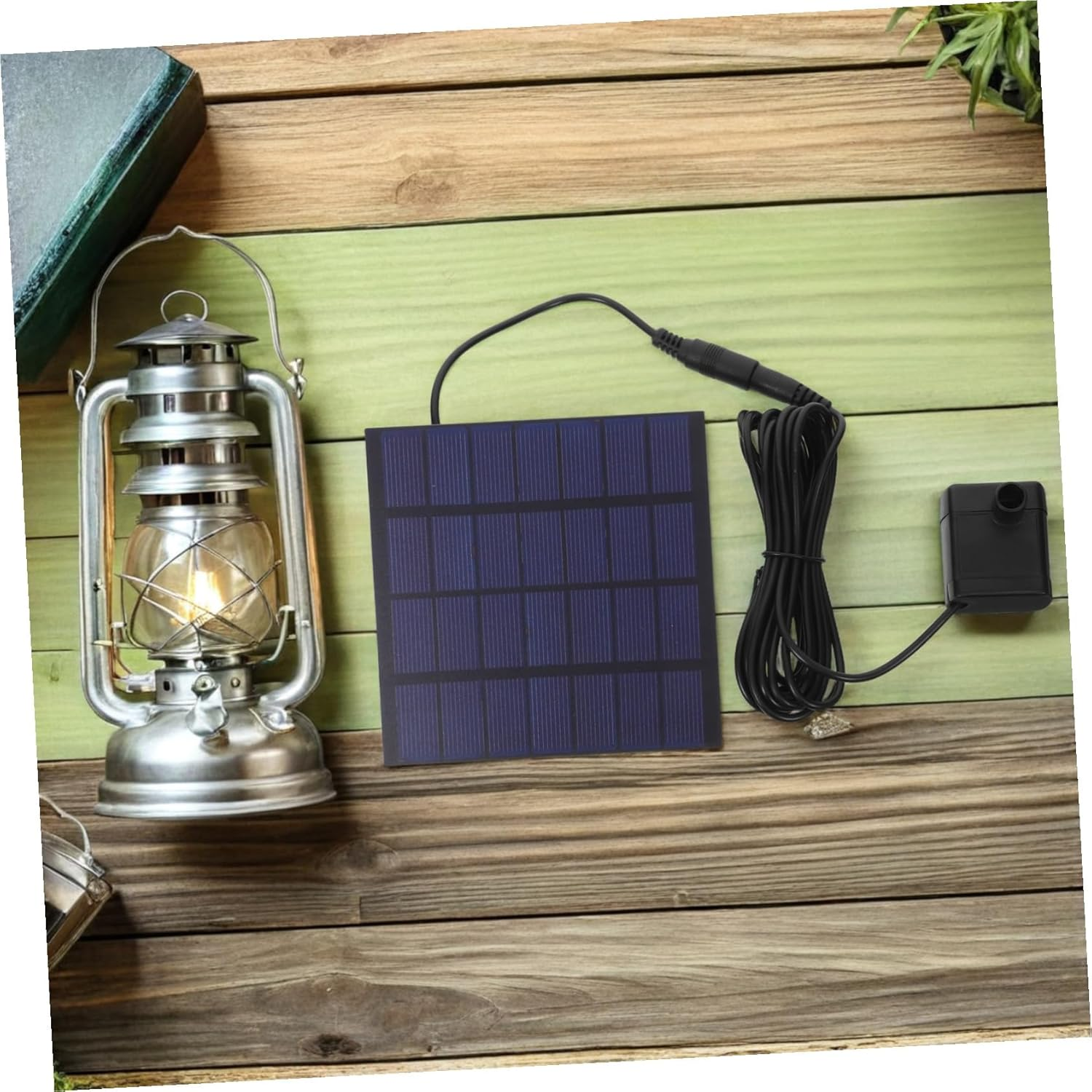 Solar Panel Fountain Kit Square Solar Pump with Water Recycling System for Outdoor Garden Patio Landscape image number 4