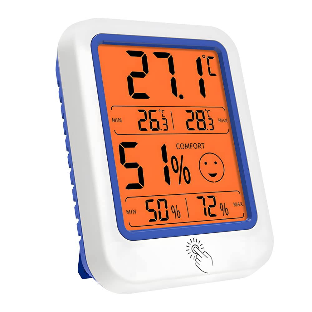KEWO Digital Hygrometer Indoor Thermometer Humidity Gauge with Large Backlit LCD Screen image number 4