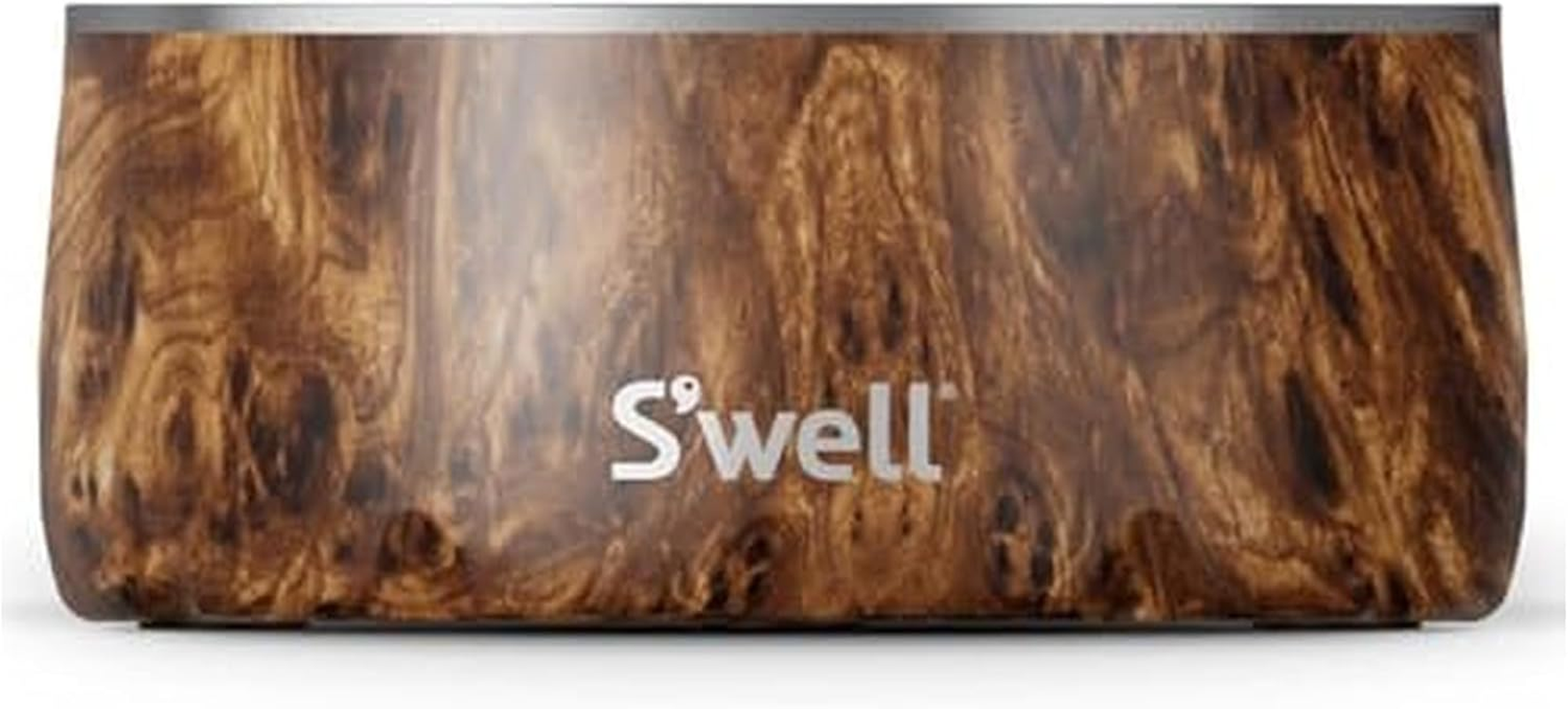 S'Well Stainless Steel Dog Bowl - for Small to Medium Size Dogs - 16Oz, Teakwood - Non-Slip and No-Spill Design with Rubber Bottom, and Dishwasher Safe - Bpa-Free Pet Bowl for Food and Water image number 2