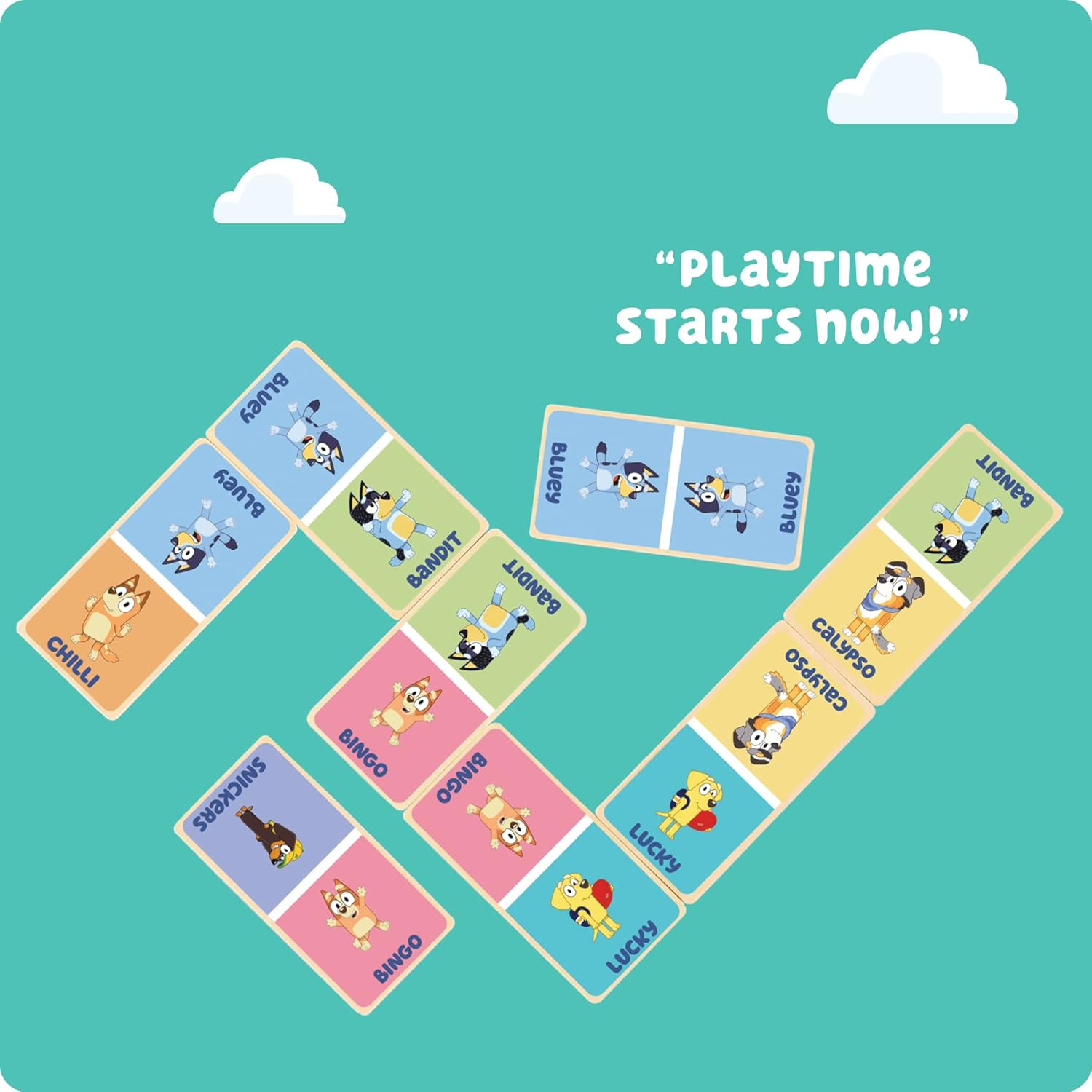 Bluey Wooden Dominoes Activity Toy 29-Piece Playset image number 6