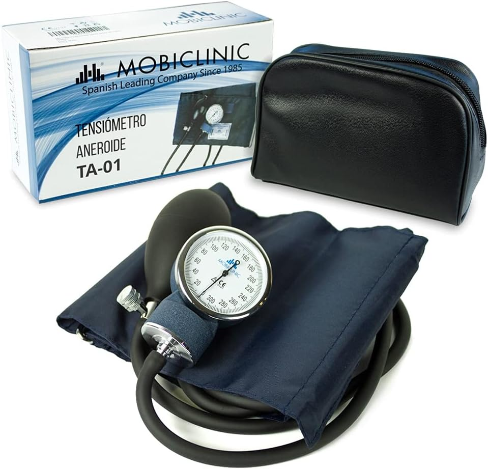 Mobiclinic, Blood Pressure Monitor Manual Blood Pressure Monitor European Brand Blood Pressure Monitor for Upper Arm Accuracy Rubber Pump Lightweight Easy to Use Blue image number 2