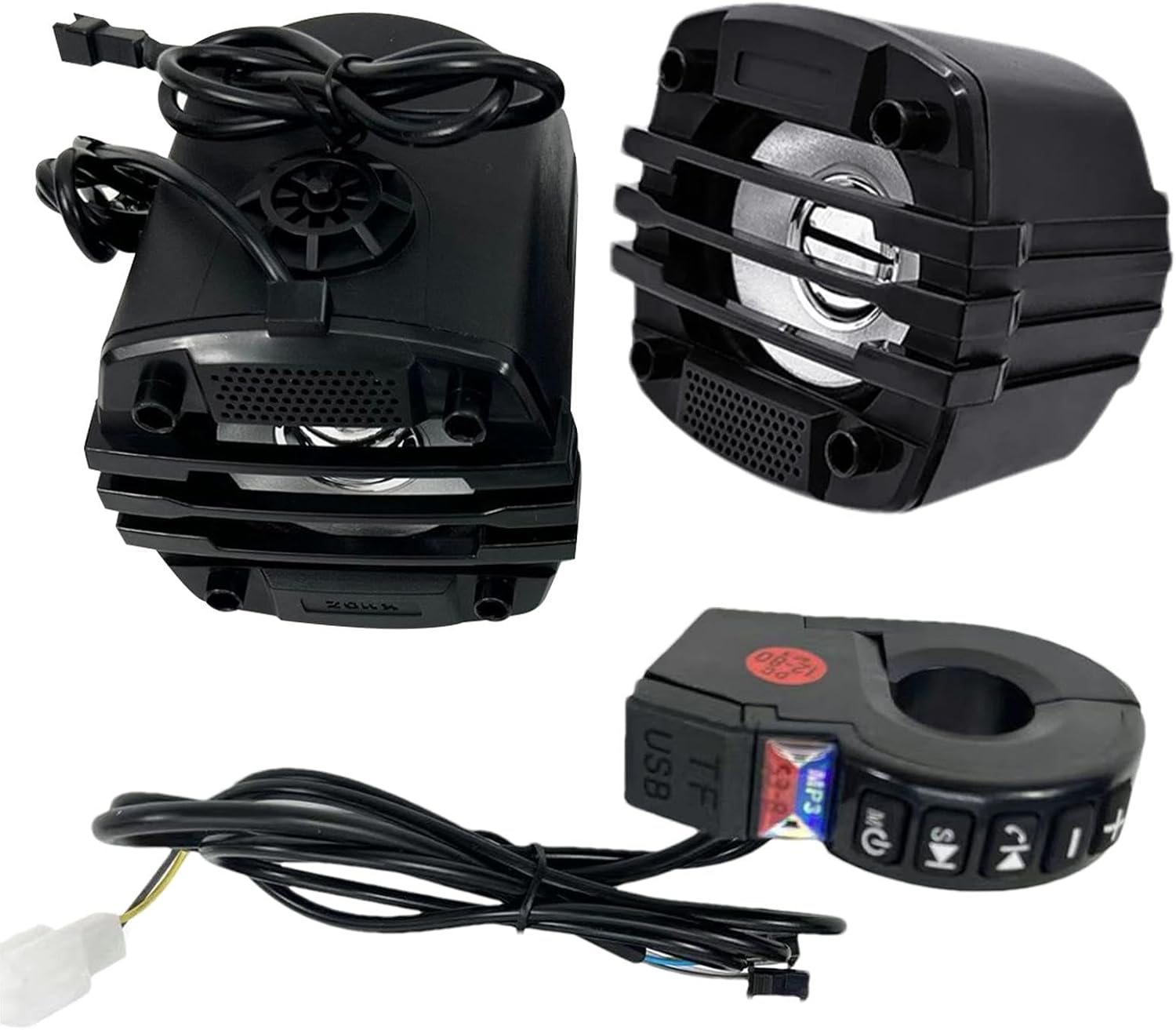 Motorcycle Stereo System - Portable Handlebar Mount Speakers Sound,Weatherproof Radio Amplifier, Hifi Sound Audio Amp System, Motorcycle Stereo for Motorbike