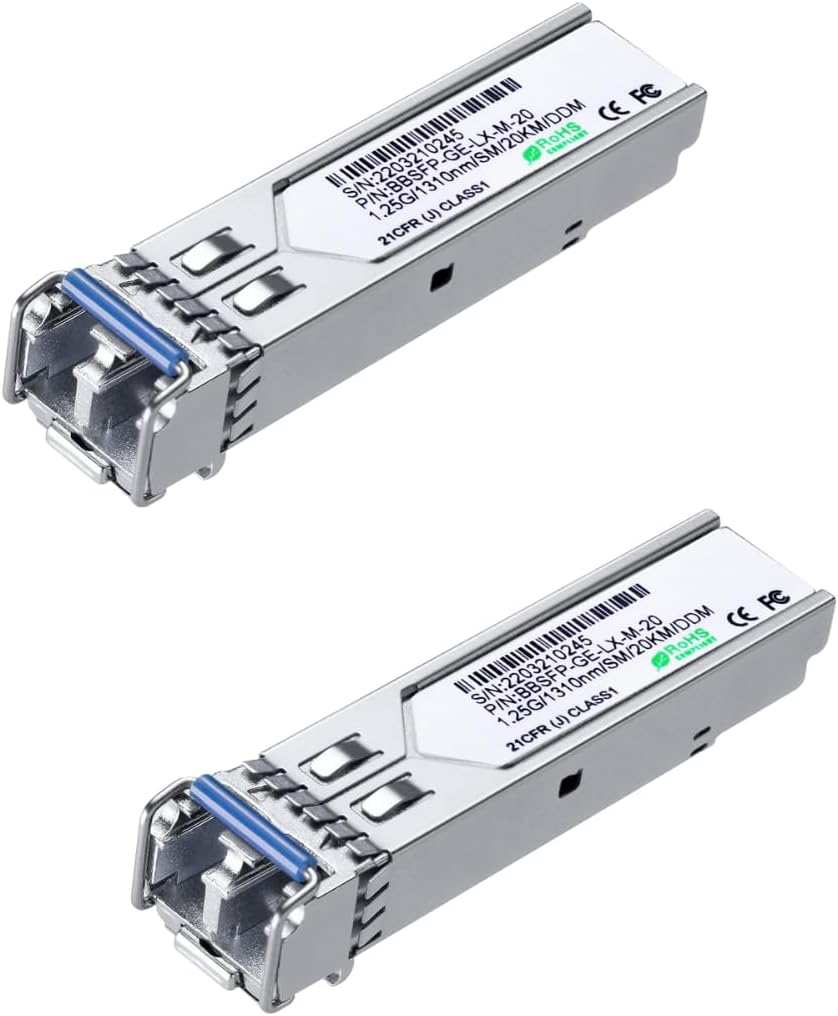 LINOVISION 1.25G SFP Module, 1000Base-Lx, 1310Nm SMF, up to 20Km, Dual LC Fiber, SFP Transceiver for Cisco, D-Link, Supermicro, Netgear, Fortinet, Tp-Link and Ubiquiti UNIFI Switches image number 5