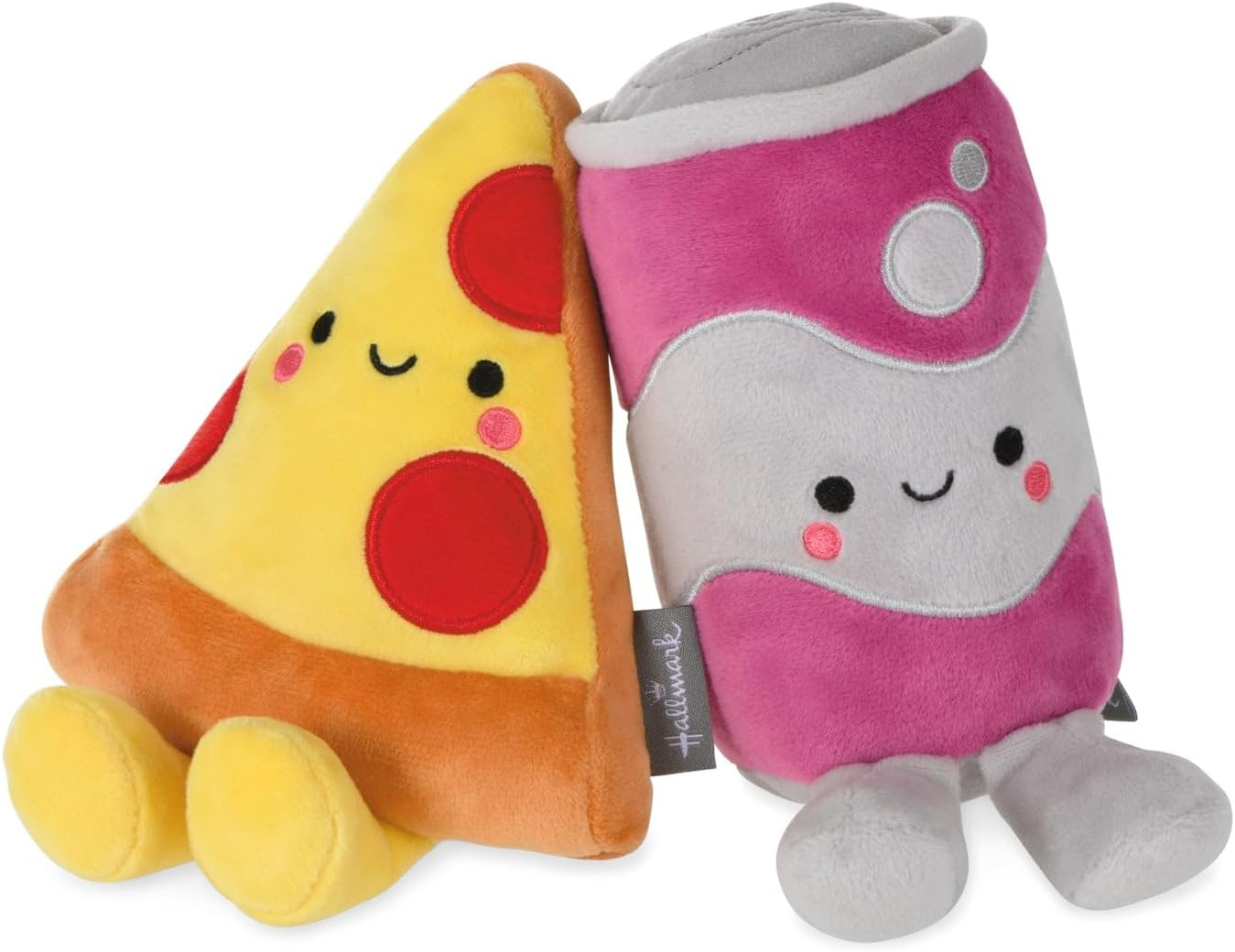 Hallmark Better Together Pizza and Soda Plush, 5.5-Inch Height Plush Toys That Stick Together, for Friend, Partner or Loved One
