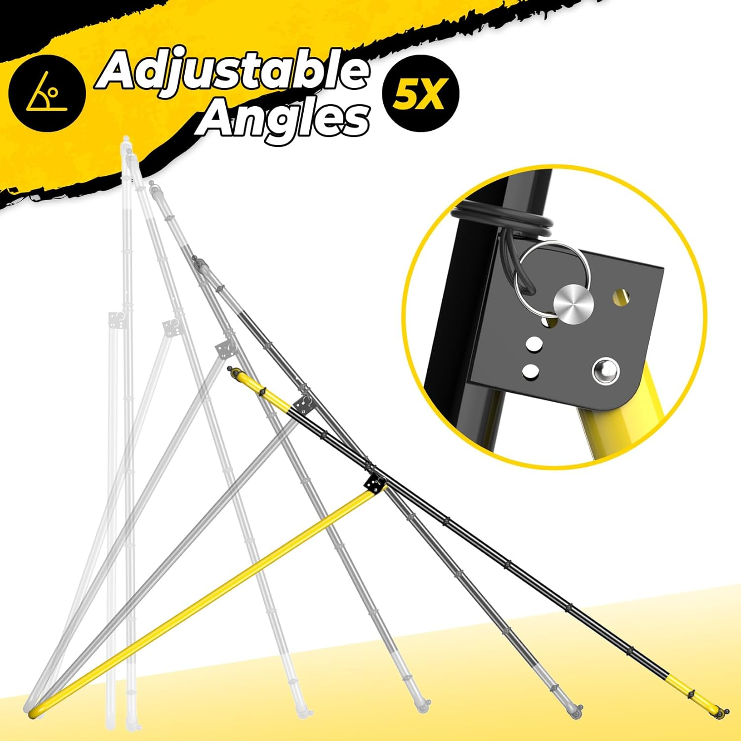 Happy Jump Volleyball Rebounder Net 7X4Ft &ndash; Adjustable Volleyball Training Net for Passing, Setting & Serving &ndash; Indoor & Outdoor Bounce Back Net with Ball and Pump image number 5