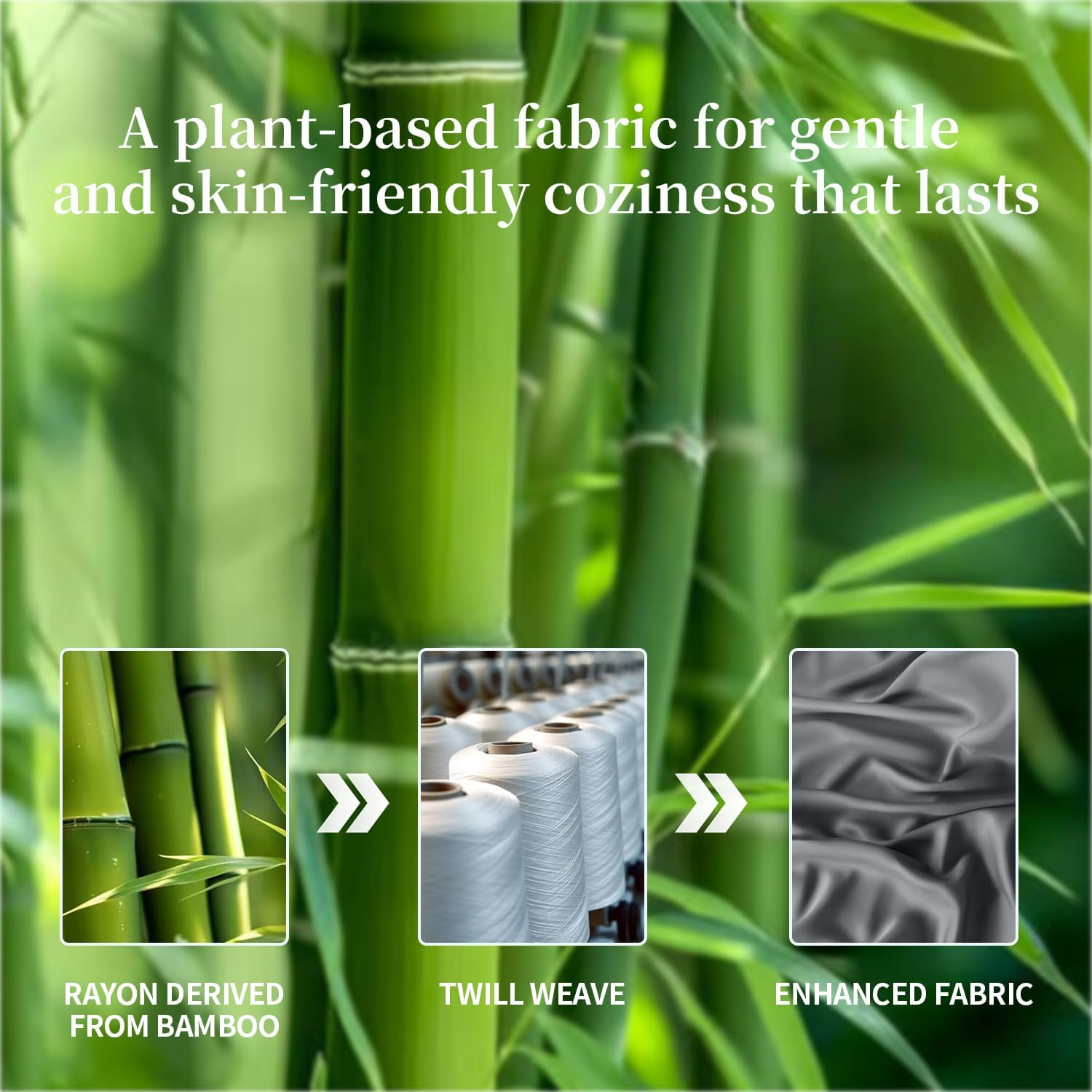 Shilucheng 100% Cooling Bamboo_ Sheets Set- Queen Size 1800 Thread Count Soft Bed Sheets,16 Inch Deep Pocket,Breathable,Comfortable and Pilling Resistant -4Pc(Queen,Dark Grey) image number 4