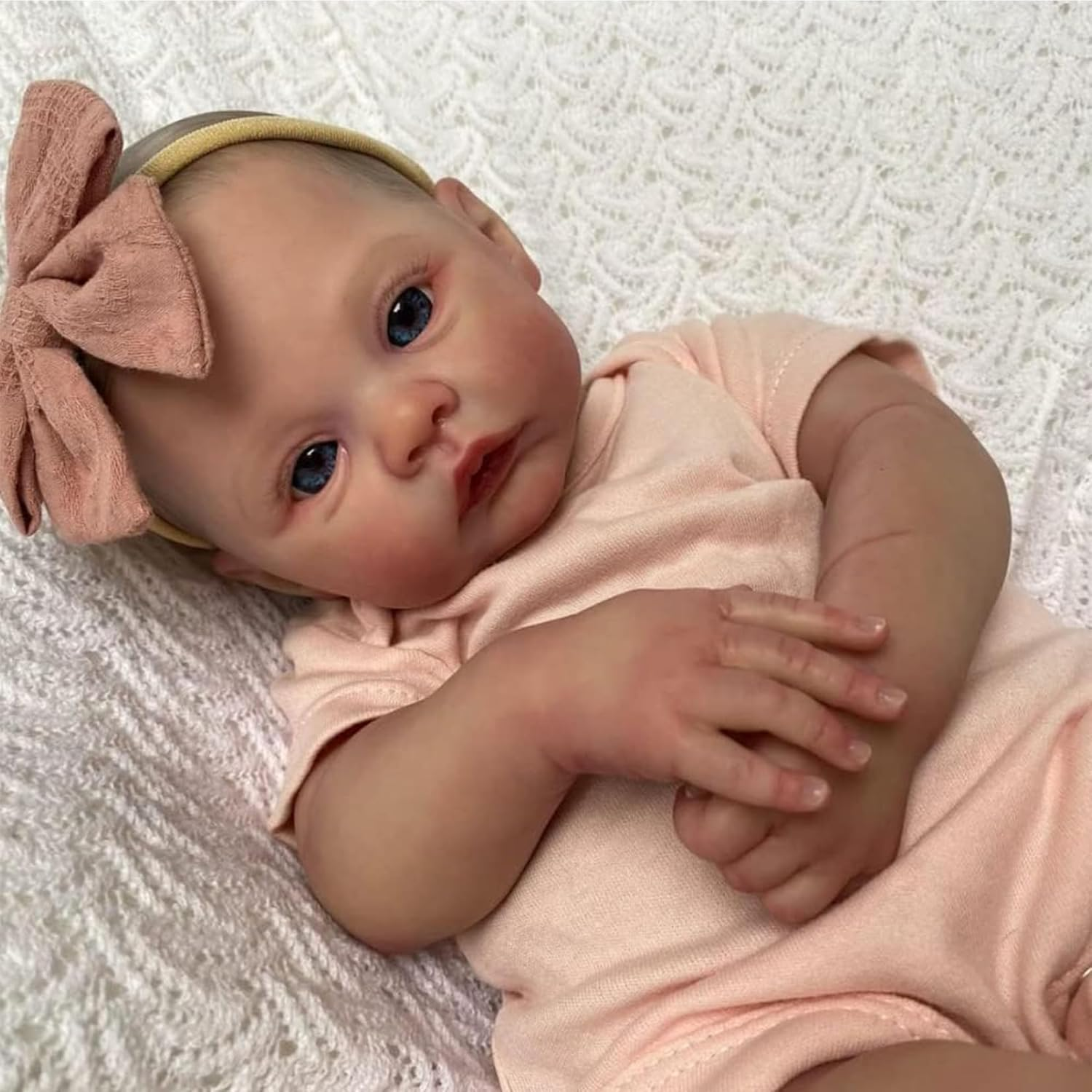 Reborn Dolls 20 Inch Girl Lifelike Baby Vinyl Limbs Soft Cloth Body Feeding Kit Toys Birth Certificate Accessories Gifts for Kids Age 3+ Realistic Baby Doll Toddler image number 4