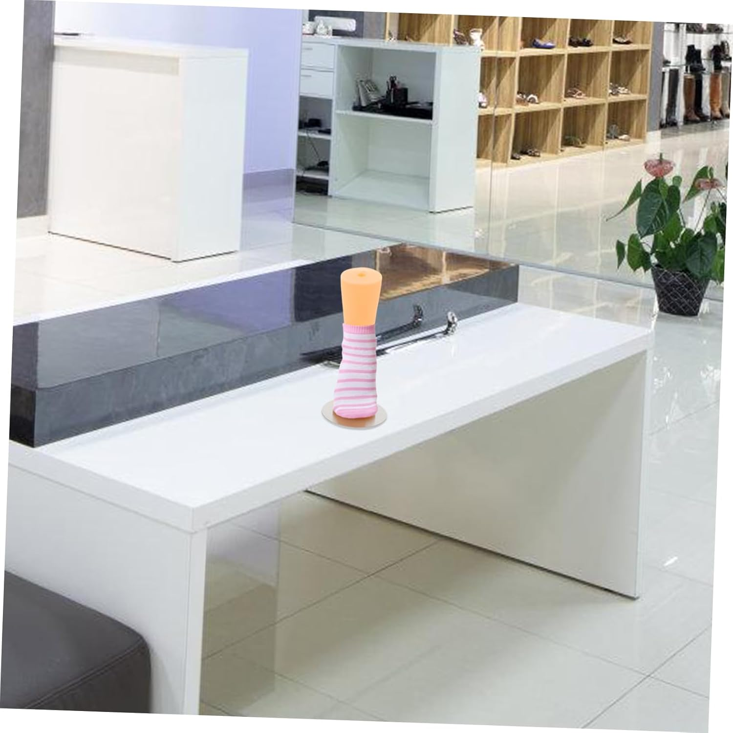 Happyyami Foot Sock Display Model for Boys and Girls Short Stocking Ankle Bracelet Jewelry Holder Sock Foot Mannequin for Shoes Display Stands Showcase image number 4