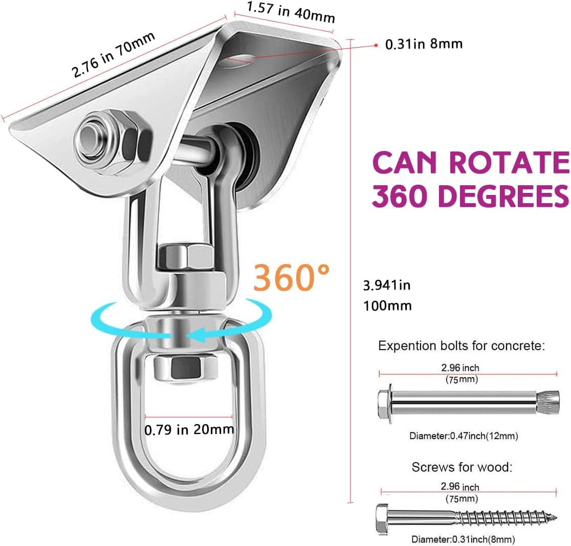 Sex Swing 360 Degree for Adults Couple Sex Toys Furniture Chair with Comfortable Pillow BDSM Restraining Bondage Set Strong Adjustable Straps for Men and Women Multi-Red - Red image number 4
