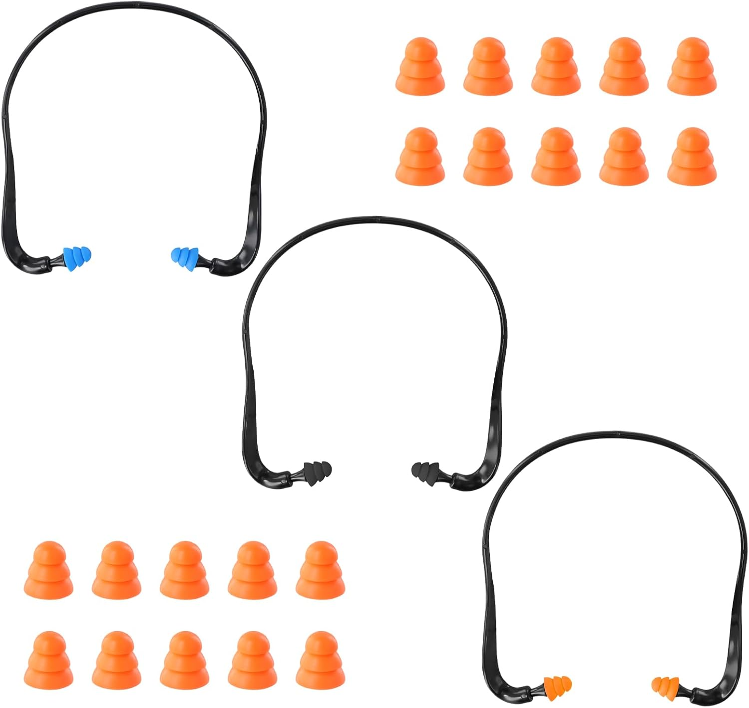 Head-Mounted Earplugs, Caps Banded Earplugs, 10Pcs Silicone Earplug, Reusable & Soundproof Comfortable Fit Ideal for Sleep, Work, Construction Sites Automotive Environments image number 3