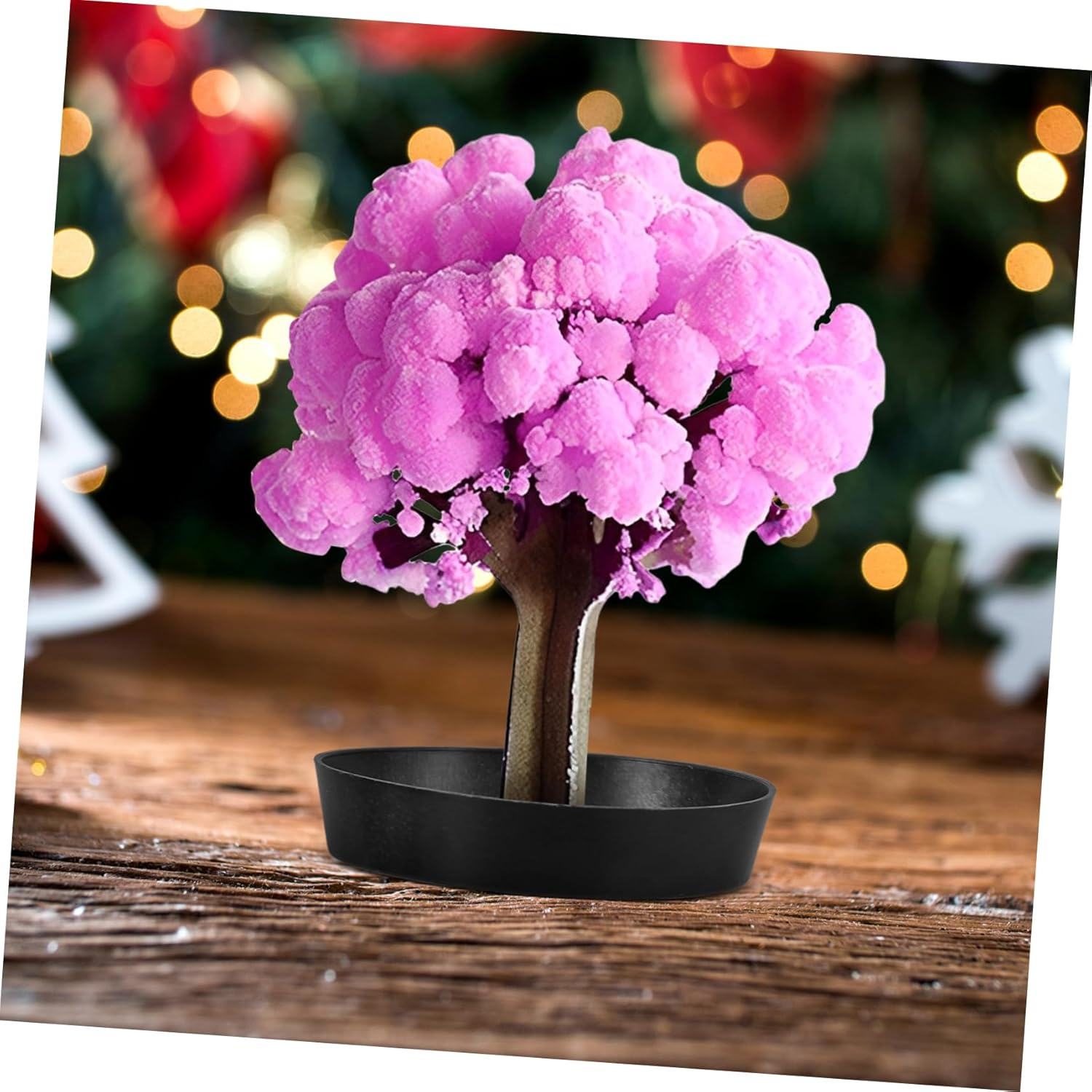 48Pcs Miniature Paper Christmas Tree Trays Mini Christmas Tree Disc Base for DIY Indoor Use image number 2