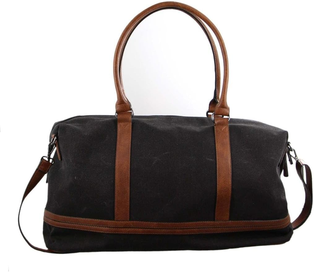 Pierre Cardin Canvas Overnight Bag - Black image number 2