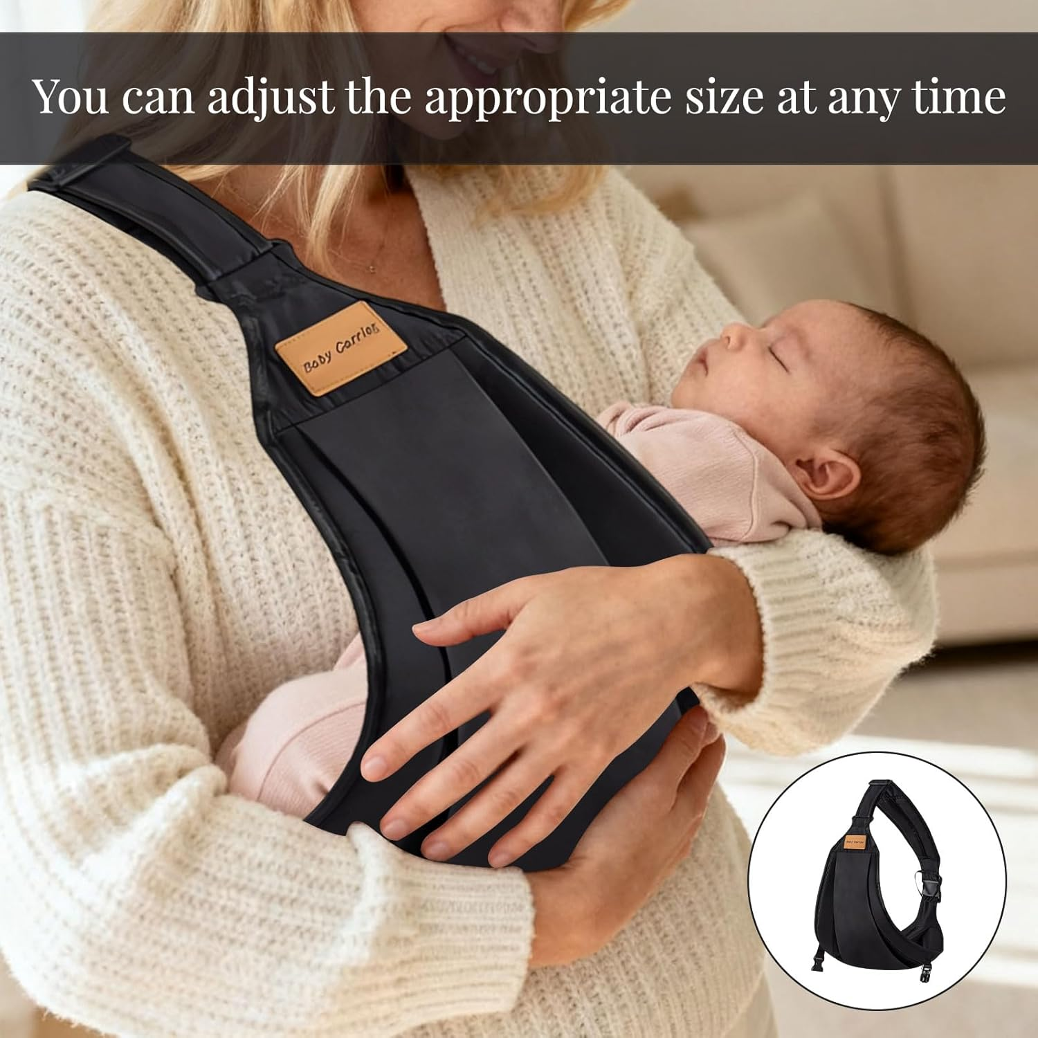 Toddler Carrier, 1 Pcs Baby Sling Carrier, Adjustable Toddler Sling Carrier, Multifunction Ergonomic Baby Carrier, 0-3 Years Old Babies Non-Slip Side Waist Sling for Shopping Travel Outdoor