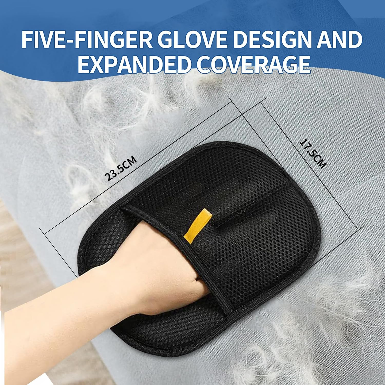 Littleboyny Hair Removal Glove for Cats & Dogs Five Finger Electrostatic Pet Glove Upgrade - Reusable Glove Brush for Clothes, Sofa, Carpet, Car Seat image number 3