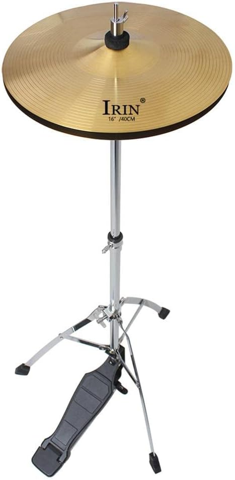 Oshhni 16" Brass Crash Hat Cymbal Drum Set Musical Instrument Parts for Students image number 1