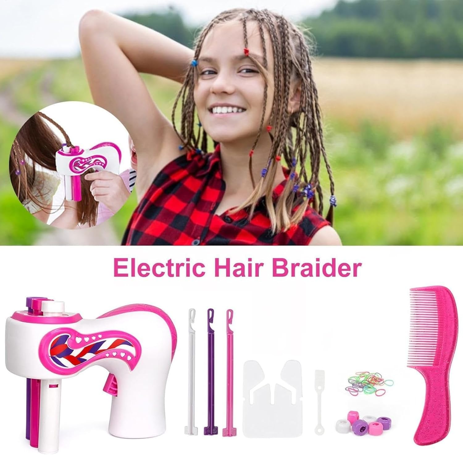 Electric Hair Braiding Machine, Creative Automatic Hair Twister Device for Teen Girls and Kids image number 6