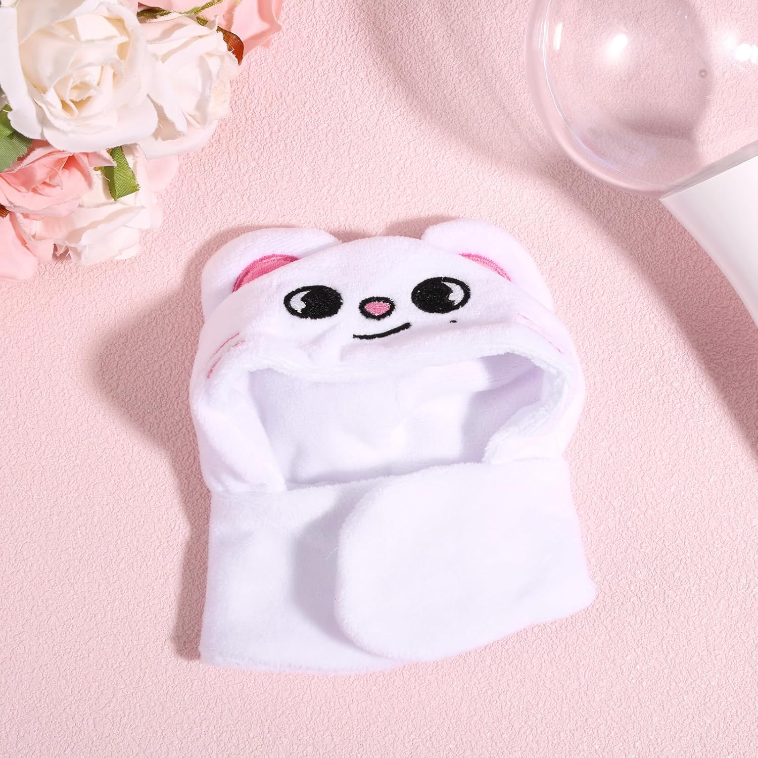 Lightstick Cover for Stray Kids, Cartoon Character Lightstick Holder Soft Plush Cloth Support Display Holder Compatible with Stray Kids Light Stick Ver1.0/2.0 (White Cat) image number 5