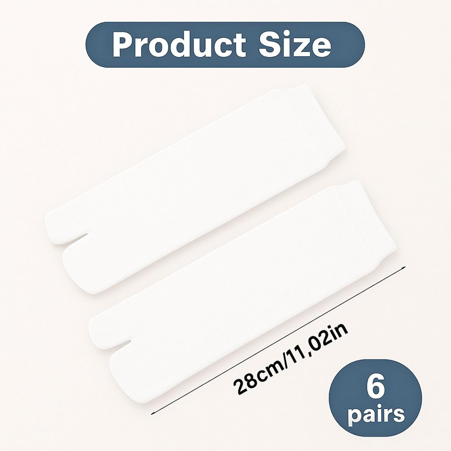 Flip Flop Socks for Men and Women, Cotton Tabi Socks with Split Toe Design, Breathable, Durable, Comfortable, 6 Pieces Set, SZTTY