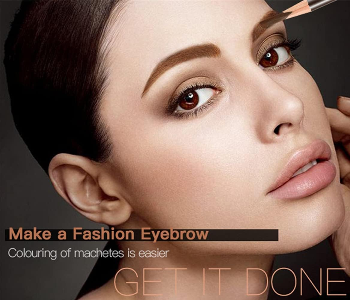Go Ho 6 PCS Eyebrow Eye Liner Pencil Set,Easy to Color Sweatproof Eye Brow Pencil,Professional Long-Lasting Eyeliner Gel Makeup Brow Tint Pen,3 Colors(Black,Brown,Dark Brown) image number 5