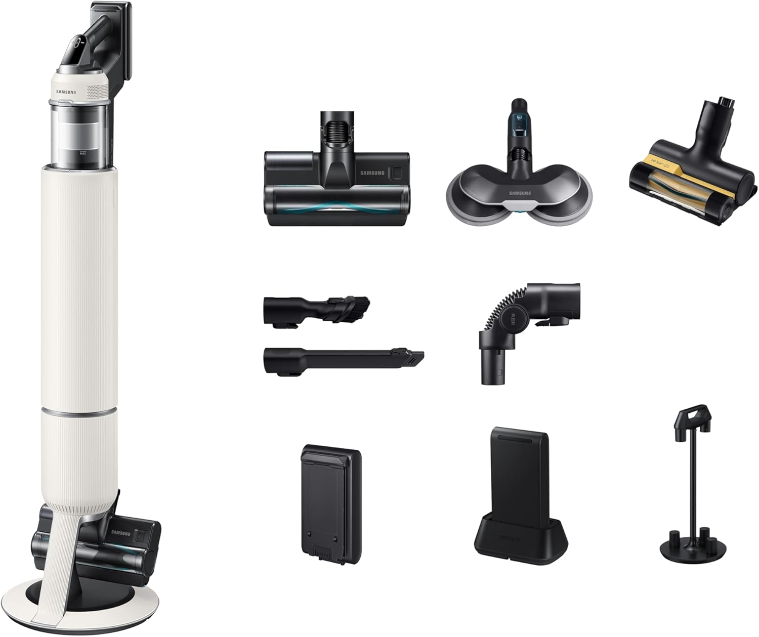 Samsung Bespoke AI Jet Lite Stick Vacuum, Santorini Beige, 280W Suction Power, Dual Brush+, HEPA Filtration (VS80F28DFS/SA) image number 1