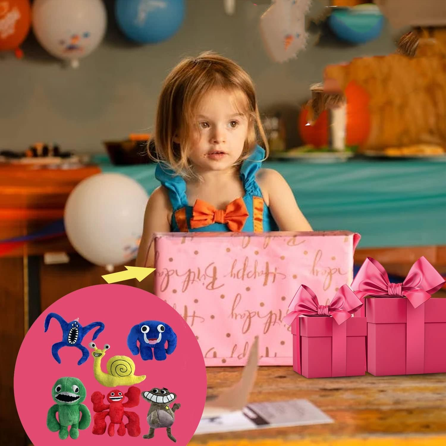 Easter Basket Stuffers: 6PCS Garden of Banban Plush,10 Inches Jumbo Josh Plushies Toys,Soft Monster Horror Stuffed Figure Doll for Fans Gift,Soft Stuffed Animal Figure Doll for Adult and Kids image number 1