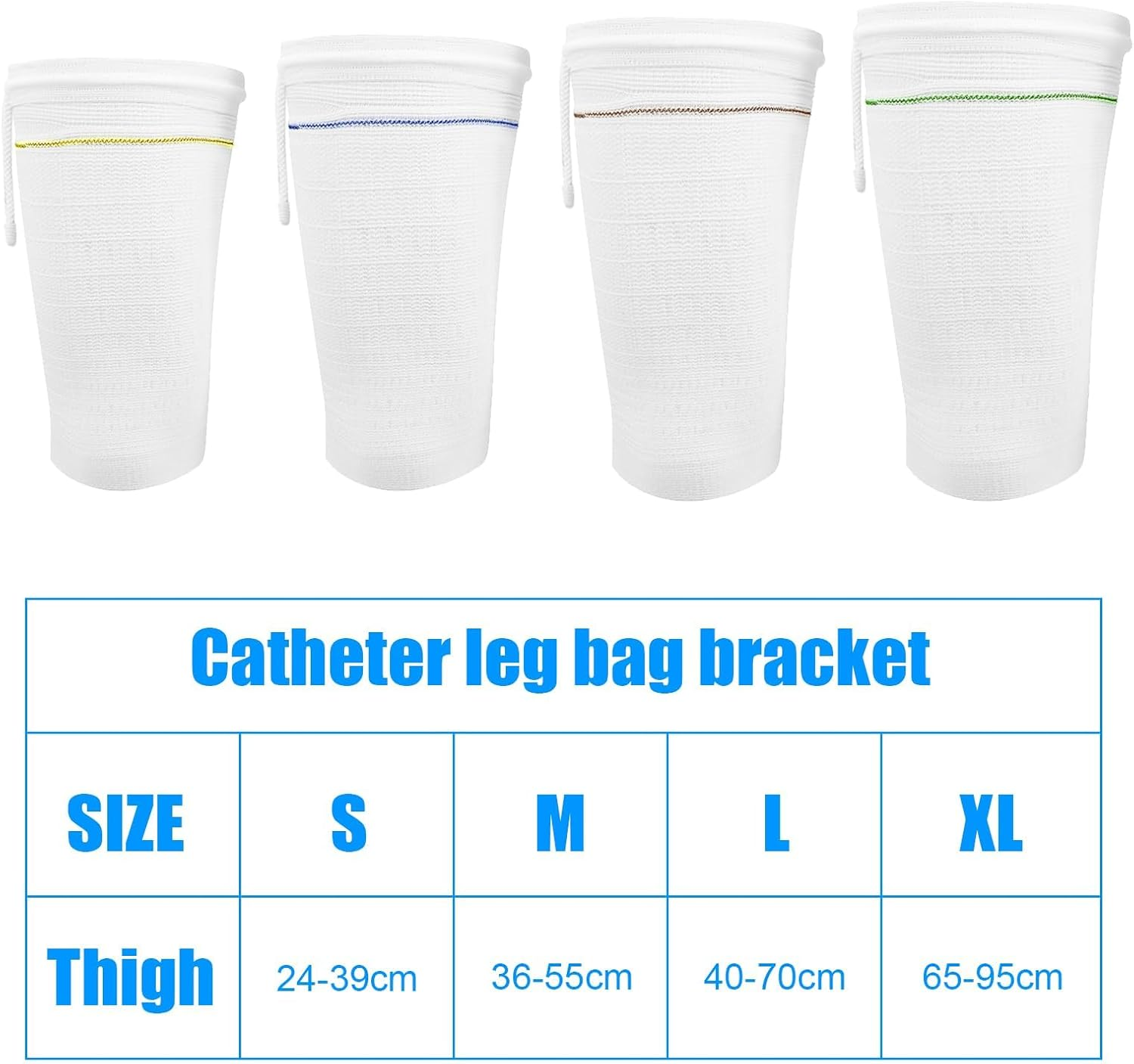 Catheter Leg Bag Holder, Catheter Bag Holder with Adjustable Strap, Fabric Catheter Stabilization Device,Leg Sleeve for Catheter Bag,Urine Drainage Bag Cover,Urinary Incontinence Catheter Supplies(M) image number 1