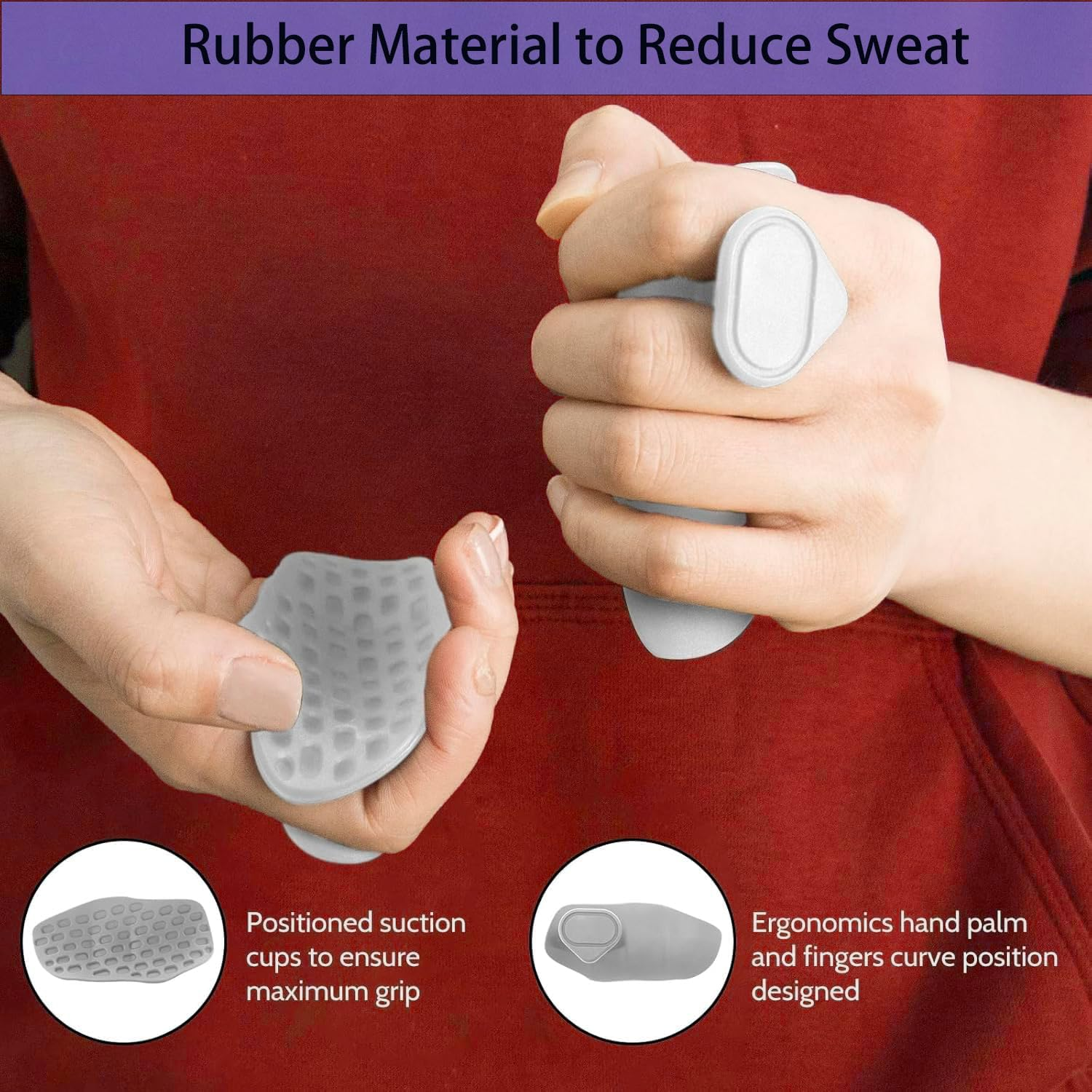 Anti-Slip Workout Grips, Ergonomic Rubber Hand Protector Gloves for Gym Training and Exercise, Weight Lifting, Dumbbell, Deadlift, Bar Pad Pull up Grippers with Storing Bag image number 4