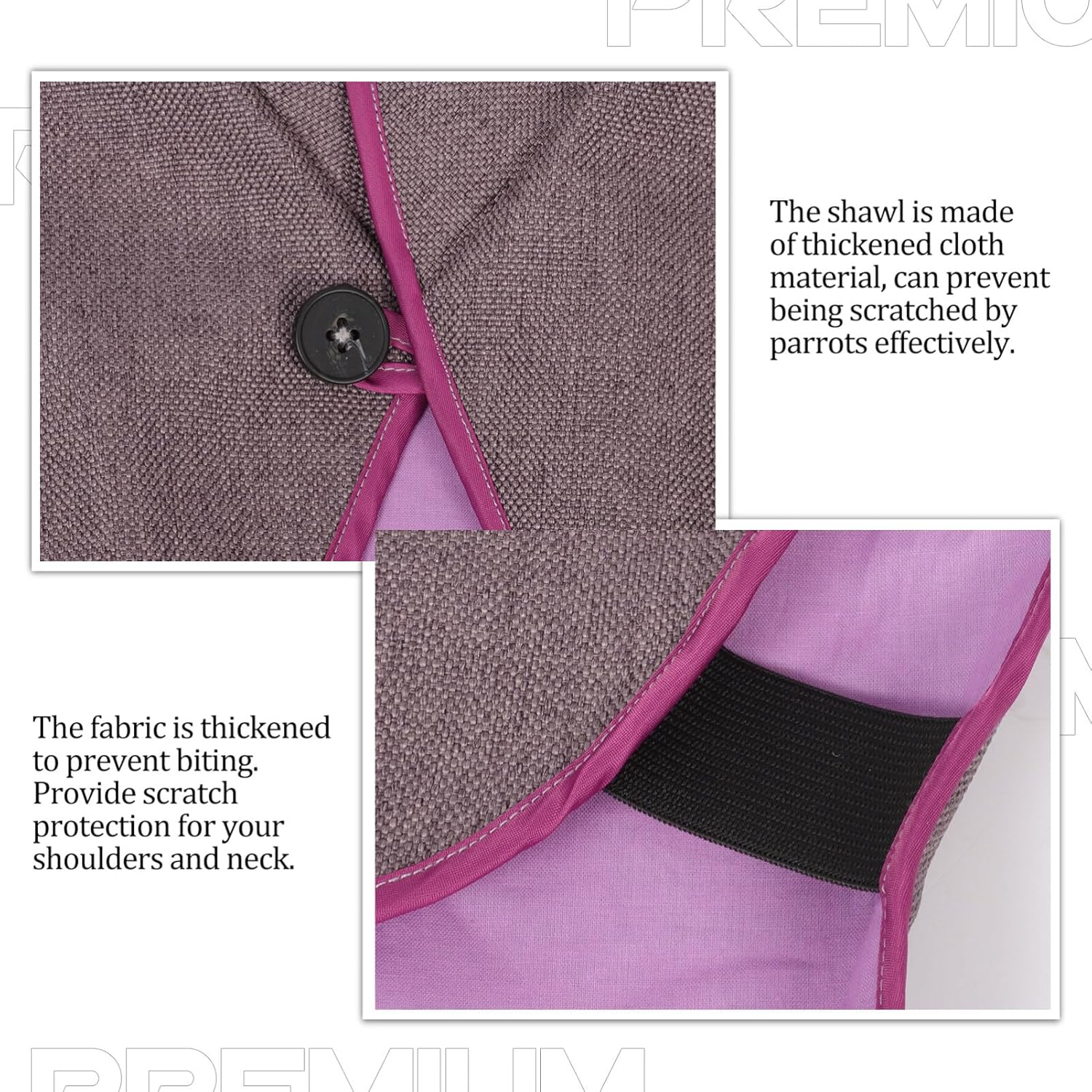 Parrot Antiscratch Bird Poop Shoulder Protector Bird Anklet Toys Multi-Functional Bird Diaper Flight Suits Pee Pads Diaper Poop Shawl for Medium Cockatiel Parakeet Macaw image number 3