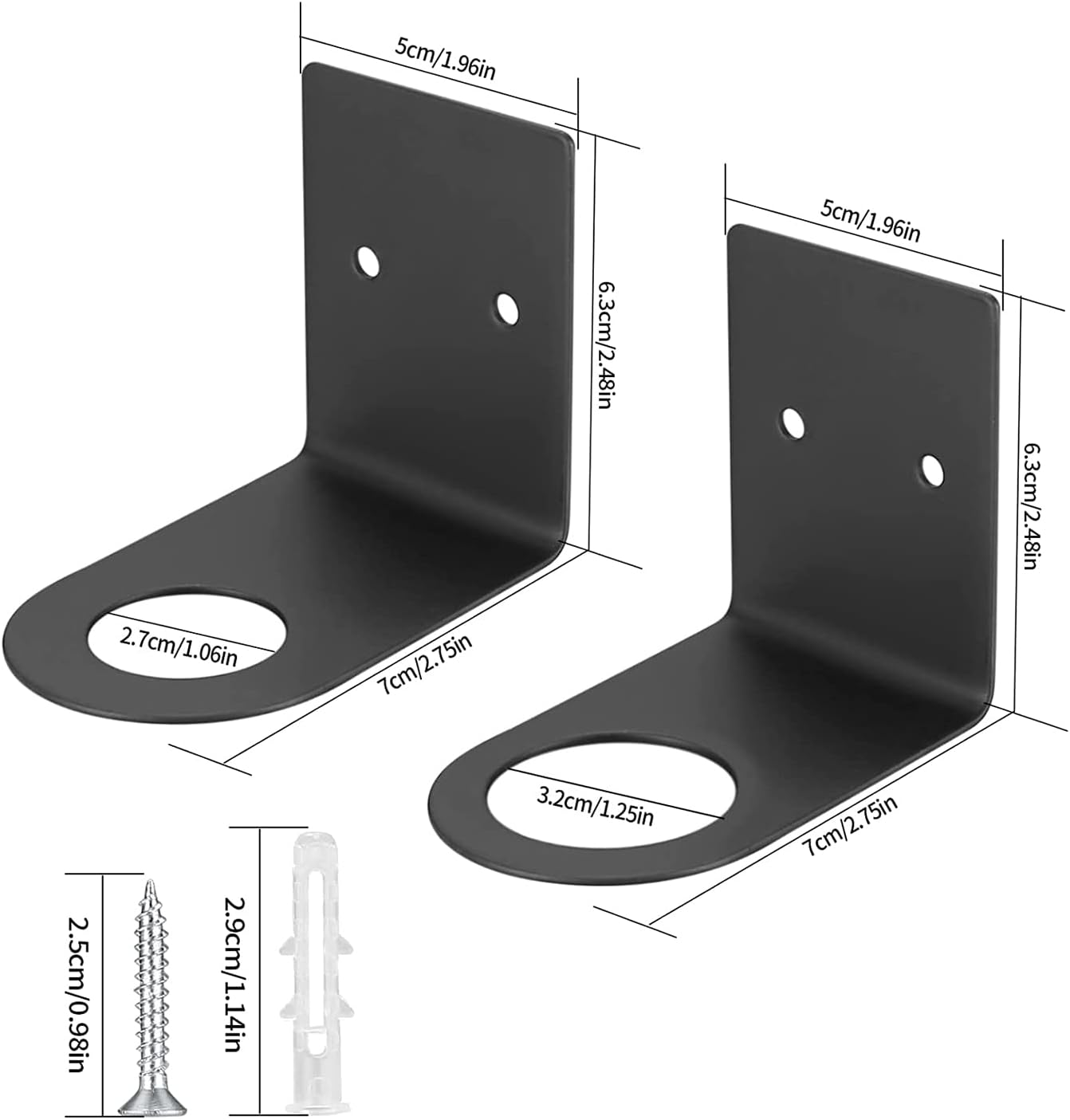 2 Pcs Soap Bottle Dispenser Holders, Wall Mounted Soap Pump Bottles Dispenser Stands, Stainless Steel Shampoo Dispenser image number 4