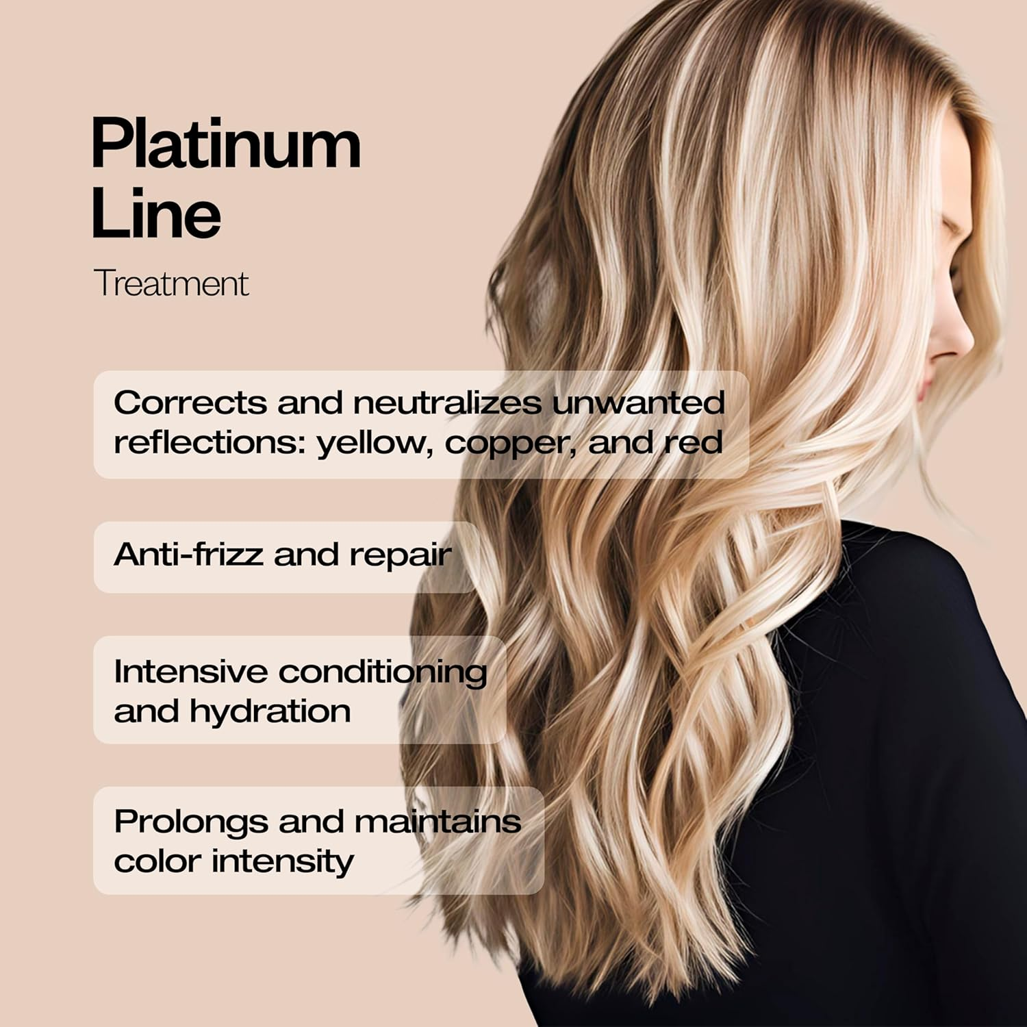 Abril Et Nature - Platinum Hair Mask Professional - for Blonde, Lightened, Highlights And/Or Grey Hair - Purple Tint - Bye Yellow Tones - Platinum Radiance - 1000 Ml