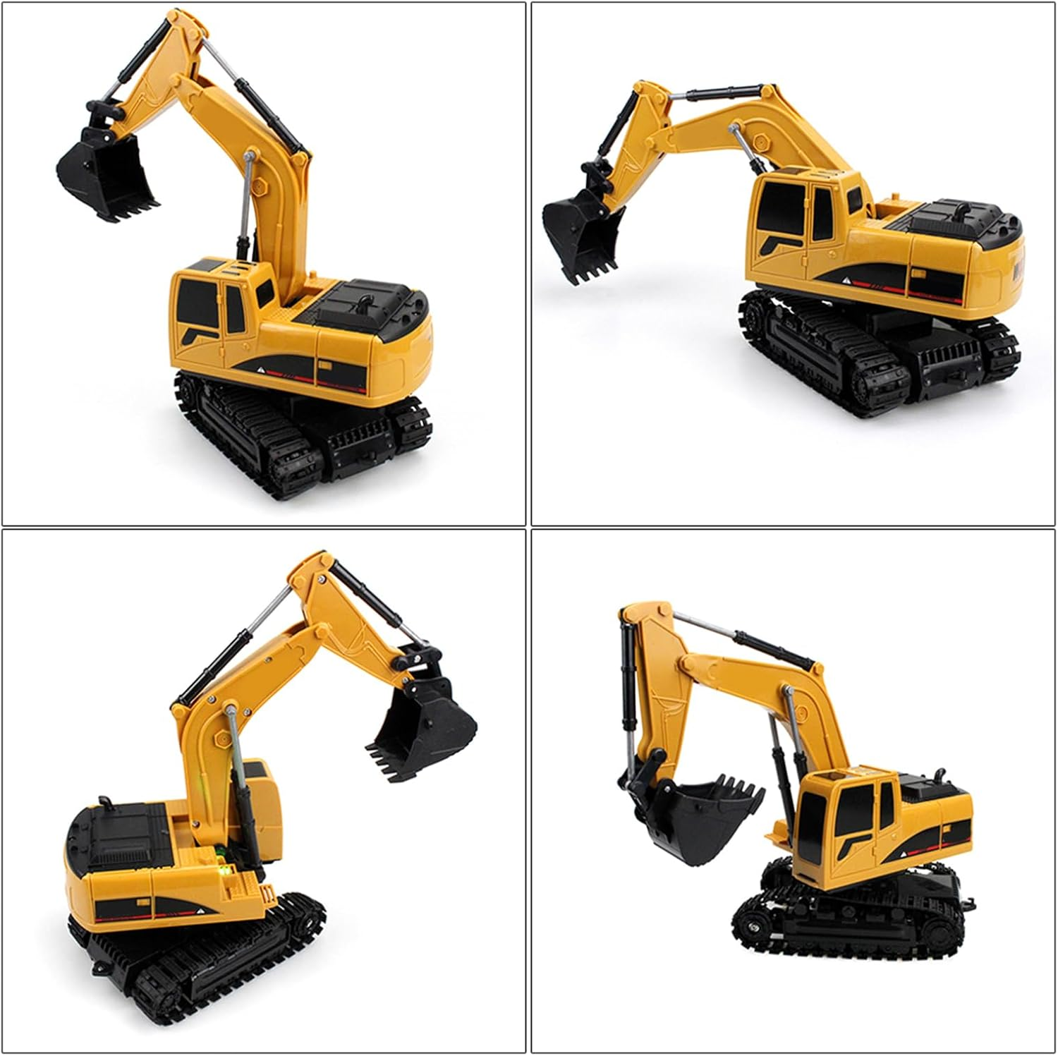 Remote Control Excavator Toys, Construction Excavator Toy Engineering Digger Truck, RC Excavator Toy with Light, Construction Toys for Boys 3-5 4-7 8-12 Year Old Kids, image number 4