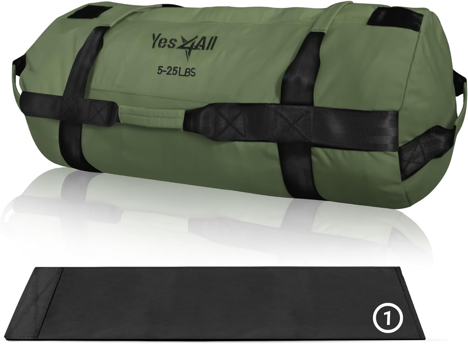 Yes4All Sandbags for Working Out, Adjustable Sand Bags for Weight Training with Handles, Multiple Colors & Sizes 5-200Lbs