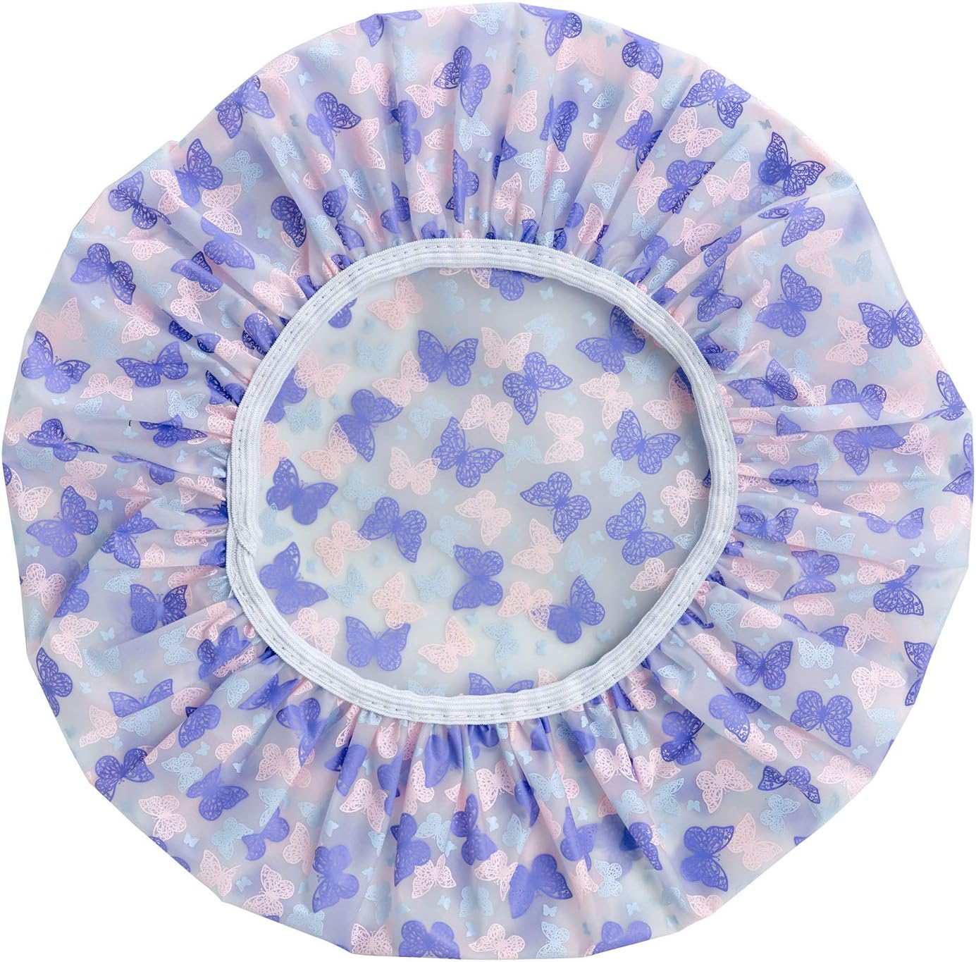 Bodylife Shower Caps 3 Pack Reusable Waterproof Bath Caps Elasticated Single Layer PEVA Shower Caps 27Cm image number 2