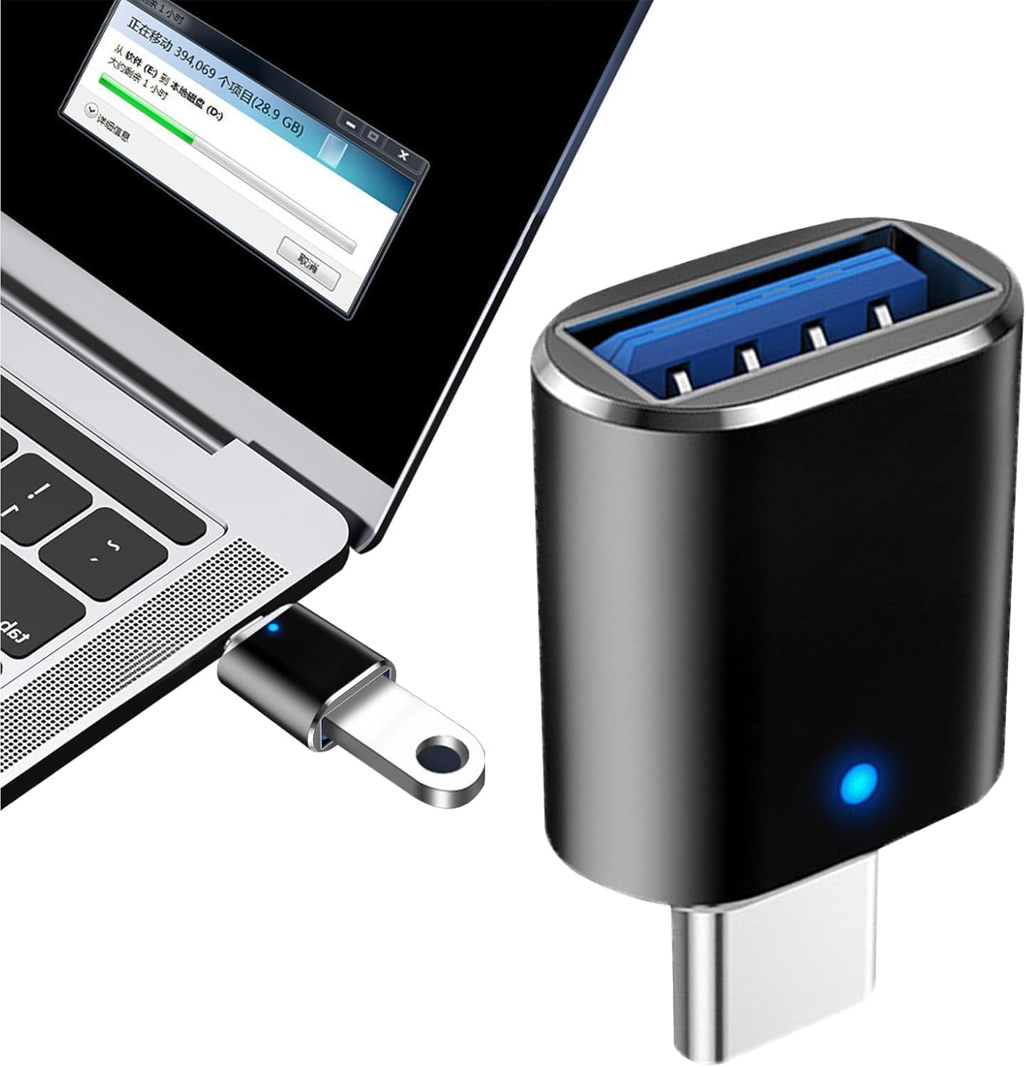 3Pcs USB Type C to USB Adapter, OTG USB Type C Adapter Converter for Macbook Pad Mobile Phone Universal Mouse Keyboard USB3.0 Data (3-Pack) image number 2