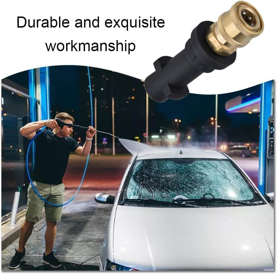 1/4 Inch Pressure Washer Gun Adapter Female Fitting Quick Connector Compatible with Karcher K2 K3 K4 K5 K6 K7 Stanley SLP (1 Pc Adapter + 5 Nozzles) image number 4