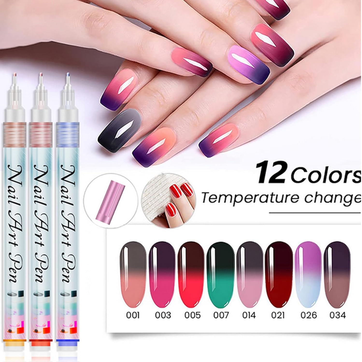 Nail Painting Pens - 12-Color Quick-Drying Manicure Tools,Nail Polish Design Doodle Pens Set | for Christmas Birthday Home Salon Handicraft Enthusiasts Adults Fingernail Art