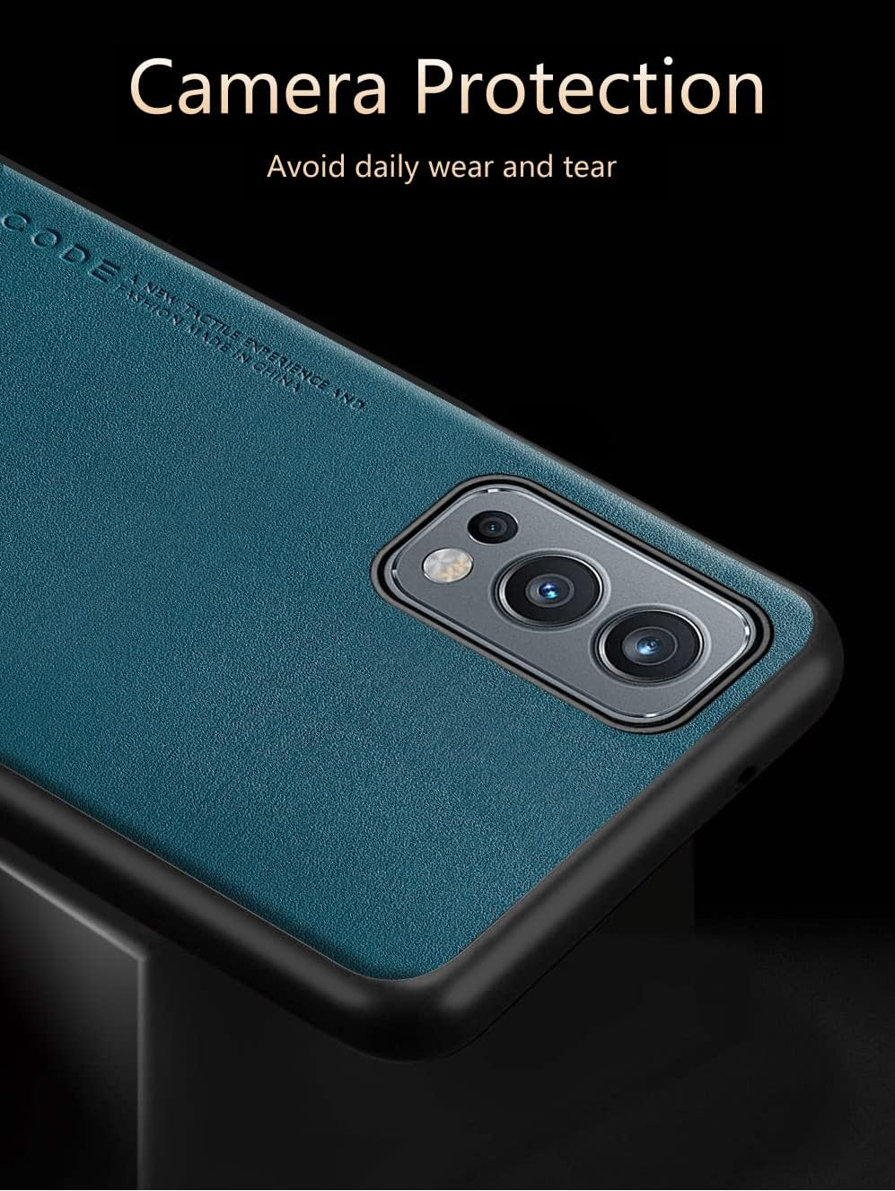 Puxssul for Oneplus Nord 2 5G Case, Soft TPU Synthetic Leather Case, Extremely Lightweight Ultralight Camera Protection Leather Case for Oneplus Nord 2 5G (Teal) image number 2
