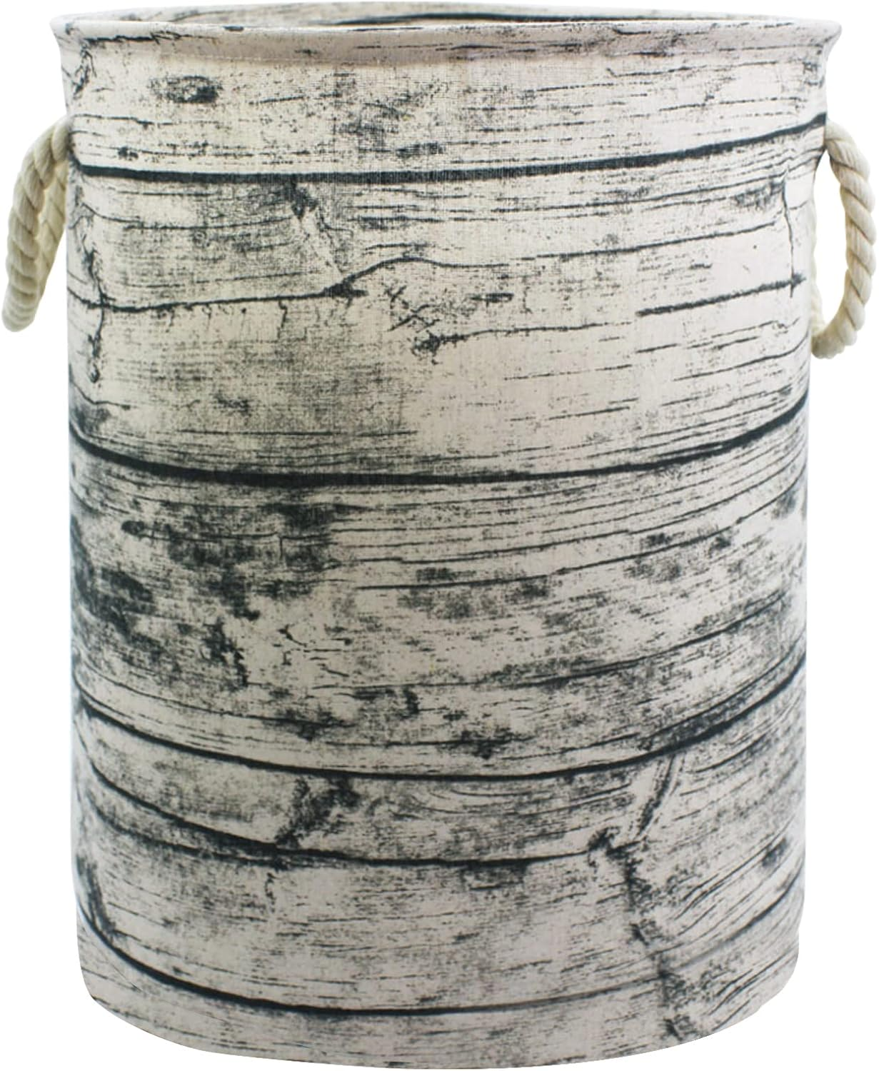 Mziart Unique Tree Stump Large Laundry Basket Bag with Rope Handles, Collapsible Wood Grain Waterproof Laundry Hamper Stylish Storage Basket Bin Organizer for Toys Clothes Kids Bedroom Nursery image number 6