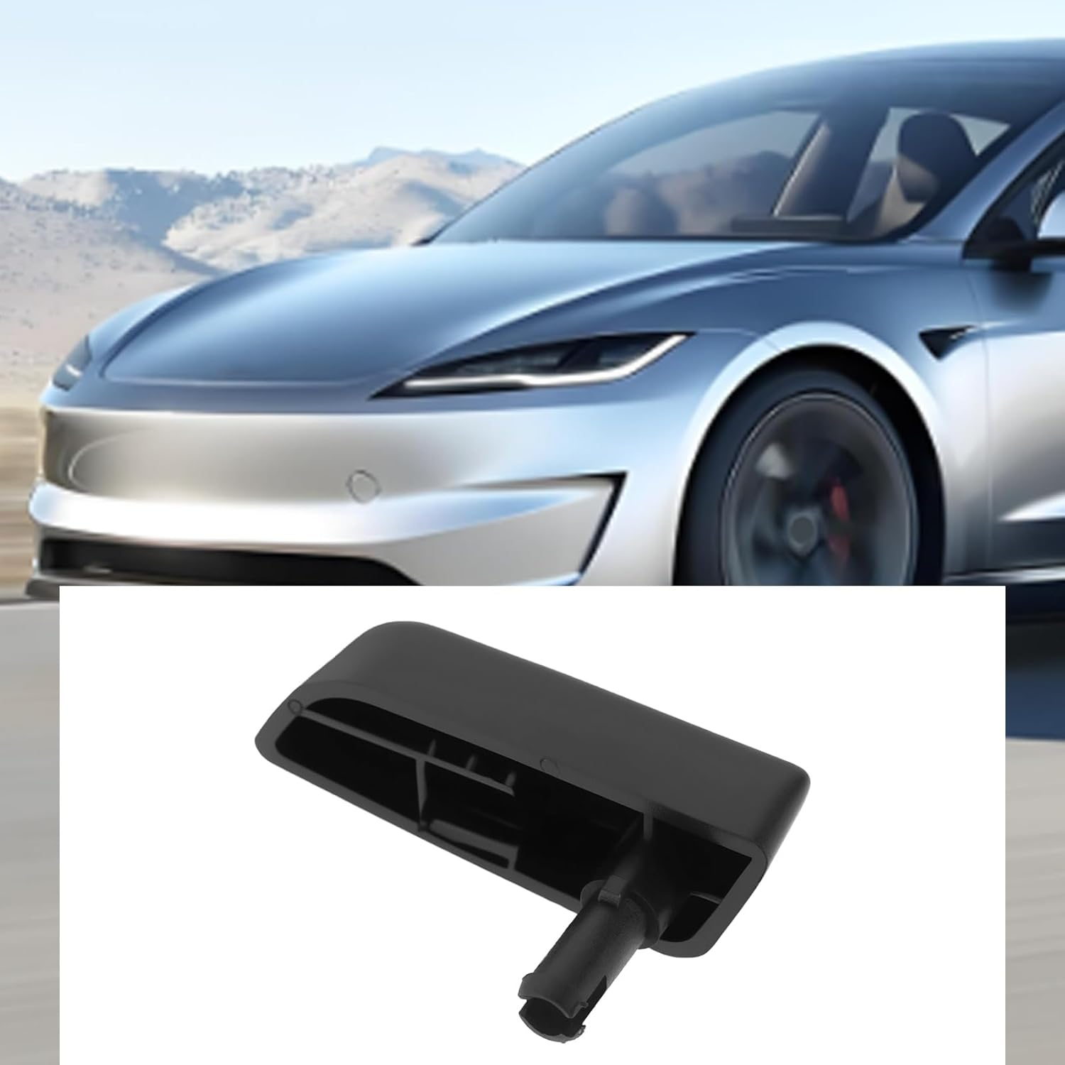 Ecsing 1Pc Seat Recliner Adjustment Position Button, Compatible with Tesla Model 3 2017-2024, Left Seat, Black image number 5