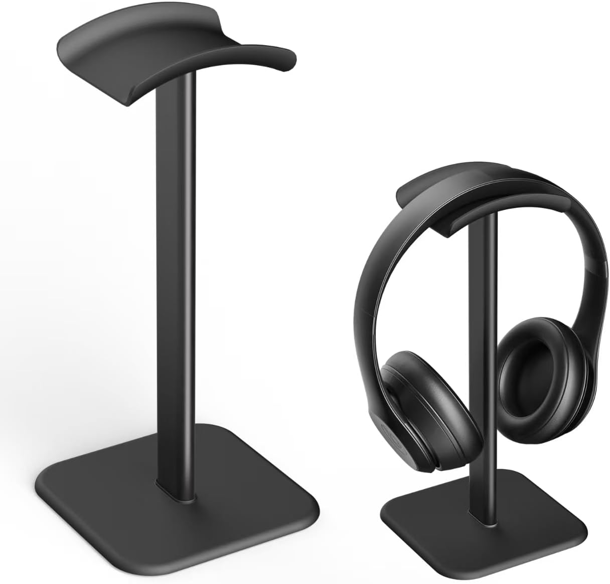 Ahonnpely Headphone Stand for Desk - Headset Stand with Aluminum Hanger, Headphone Holder for Airpods Max, Sony, Bose, Beats and More (Black)