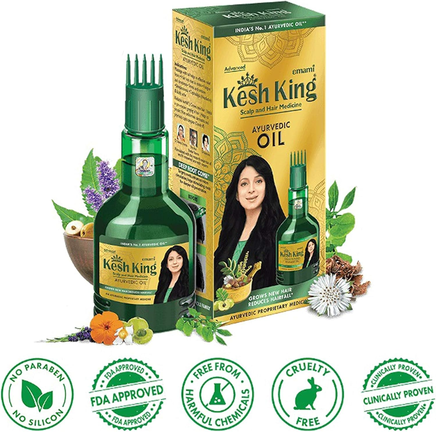 Kesh King Ayurvedic Medicinal Oil, 300Ml image number 5