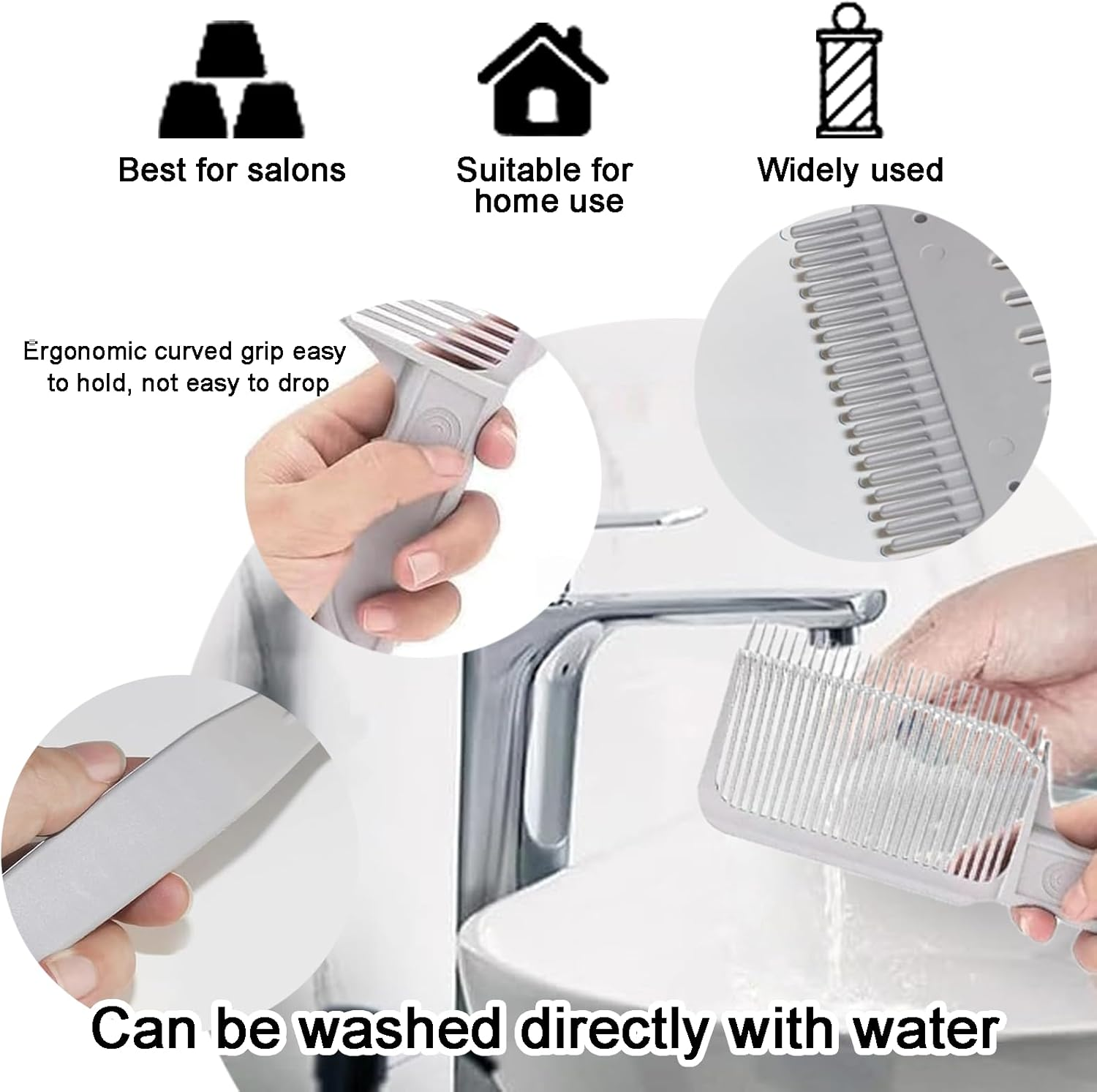 Hrenvaxil 3PCS Hair Combs, Fade Comb Men'S Hair Cutting Stencils with Trimming Guide - Professional Hair Tools image number 1