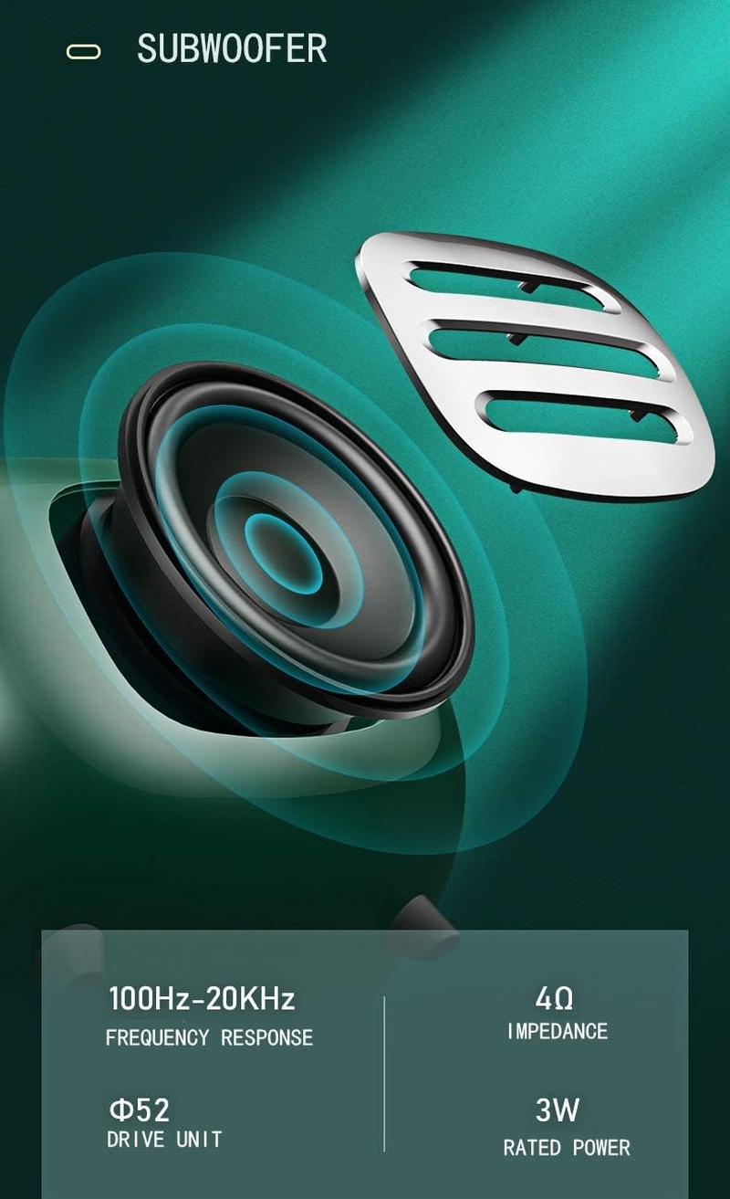 Bluetooth Speaker, Alarm Clock Speaker Bedside, LED Display Time, Hands-Free Calling, AUX, Long Battery Life,Tf, Simple Hifi Bass Button image number 2