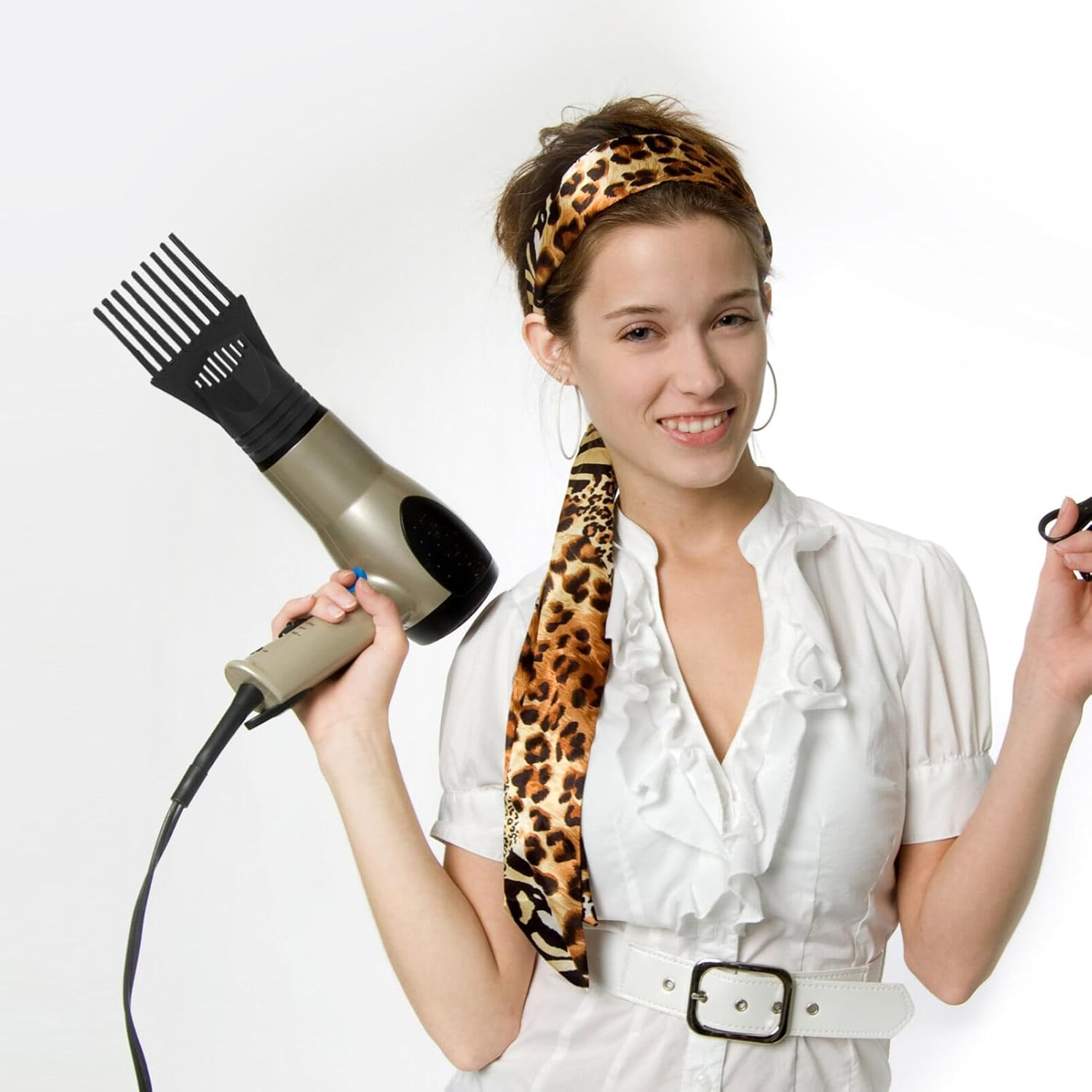 Healvian 2 Pcs Brush Attachments and Diffuser Universal Replacement for Hair Dryer Hairstyle Hair Dryer Concentrator Compatible With image number 4