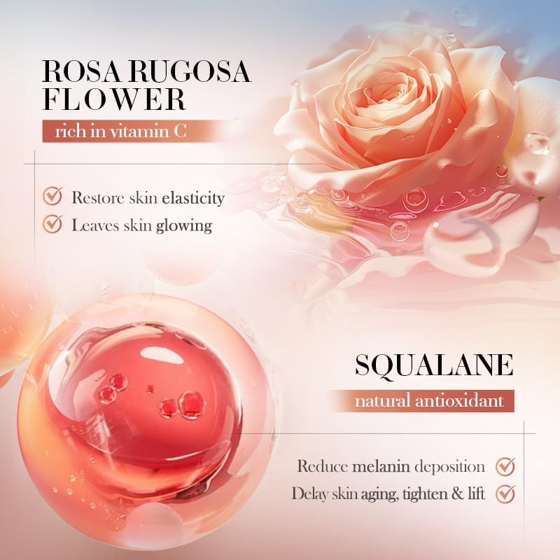 Rosehip Facial Mask with Squalane, Moisturising Sheet Masks, 12 Pack image number 3