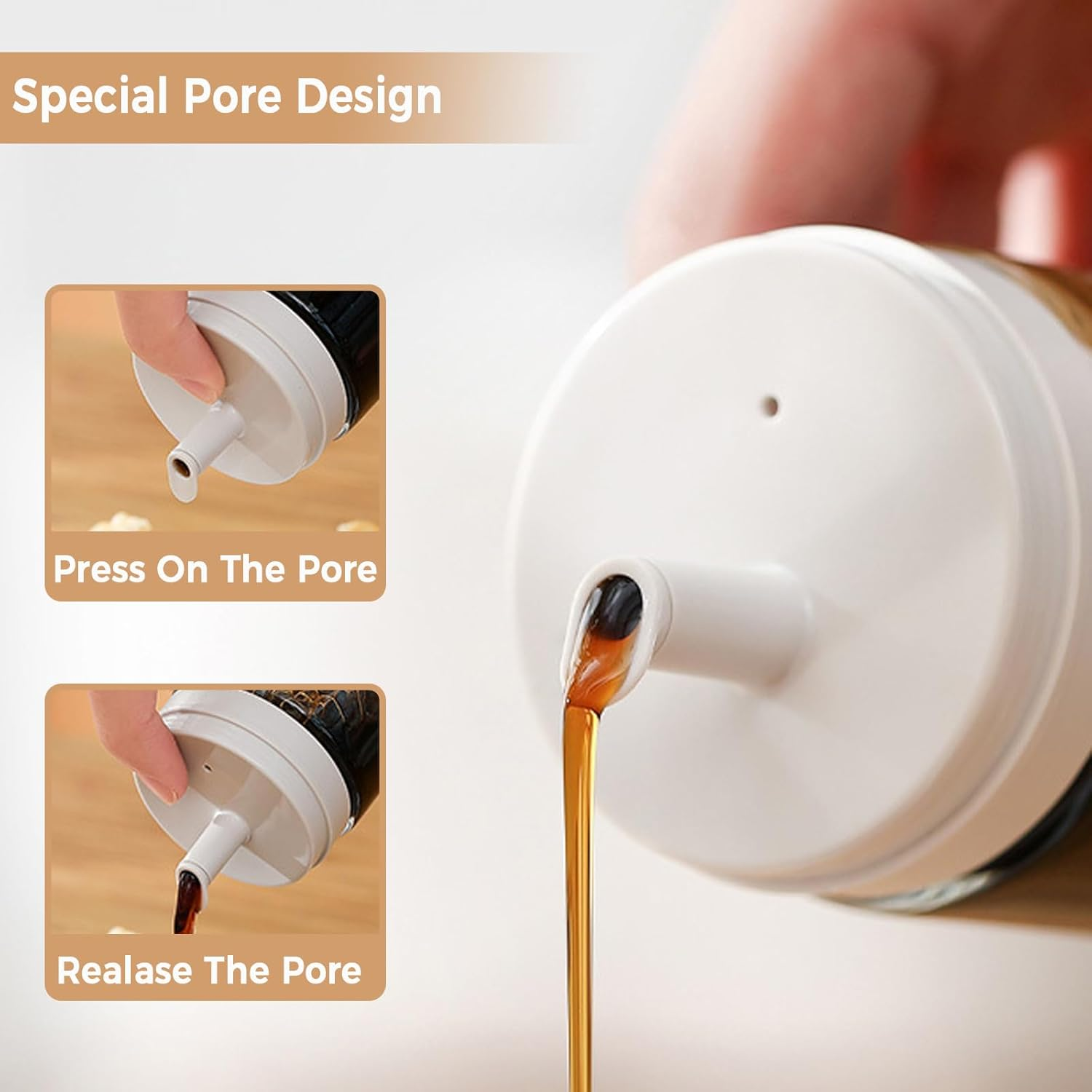 Small Glass Oil and Vinegar Dispenser Bottles - 100Ml (3.38Oz) - Leakproof, Perfect for Kitchen Use image number 3