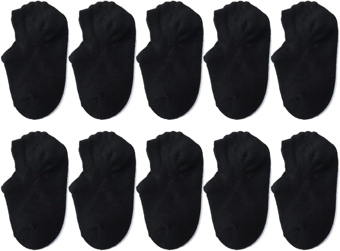 Marchare Baby No Show Socks Cotton Non-Slip Low Cut Socks for Girls Boys Infant Toddler Value Pack 6/10 Pairs