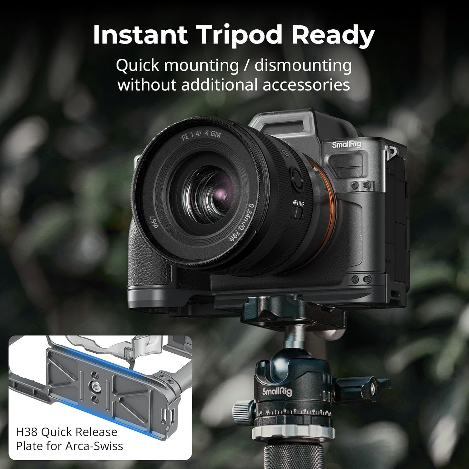 Smallrig A7 IV Hybrid Modular Cage Only for Sony Alpha 7 IV, Full-Cover Protection Camera Cage with Ergonomic Grip and Integrated Plate for Arca-Swiss image number 3