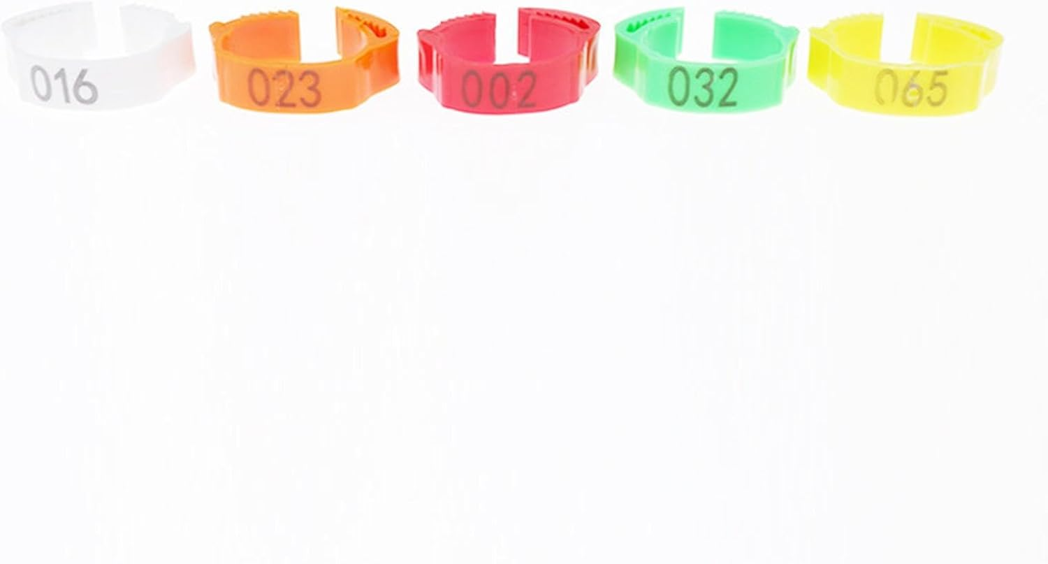 100X Poultry Foot Bands Chicken Leg Rings Adjustable Numbered Tag Markers Poultry Leg Bands Poultry Foot Rings for Chickens image number 1
