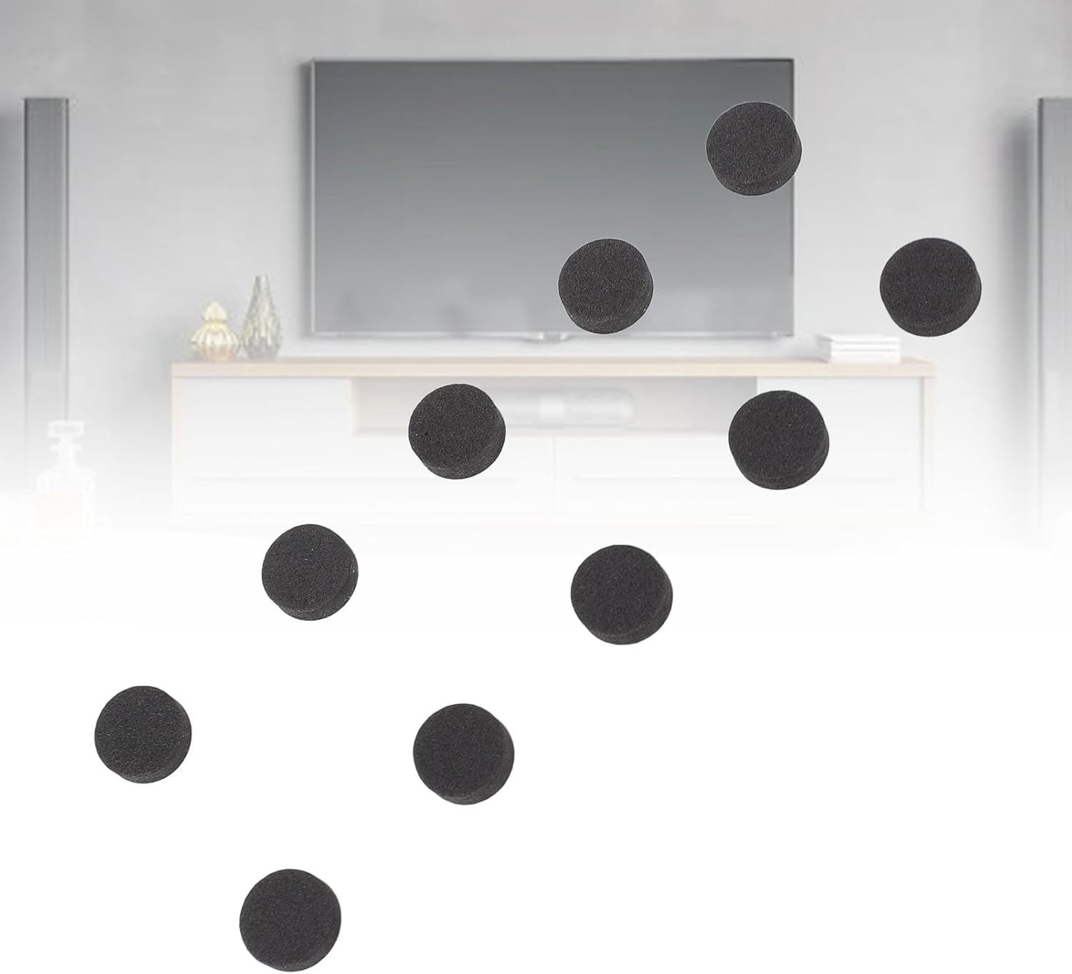 Sharainn 100 Pcs Foam Isolation Pads, 15X5Mm Thicked Vibration Damping Pads with Adhesive, anti Vibration Isolation Isolator for Audio CD Hifi Home Theater, Reduces Resonance image number 3